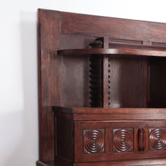 Three Piece French Oak Cabinet in the Manner of Charles Dudouyt C 1940