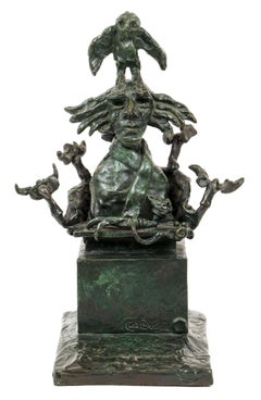 Three-Piece Set of Contemporary Sculptures Made of Bronze by Bob La Bobgah