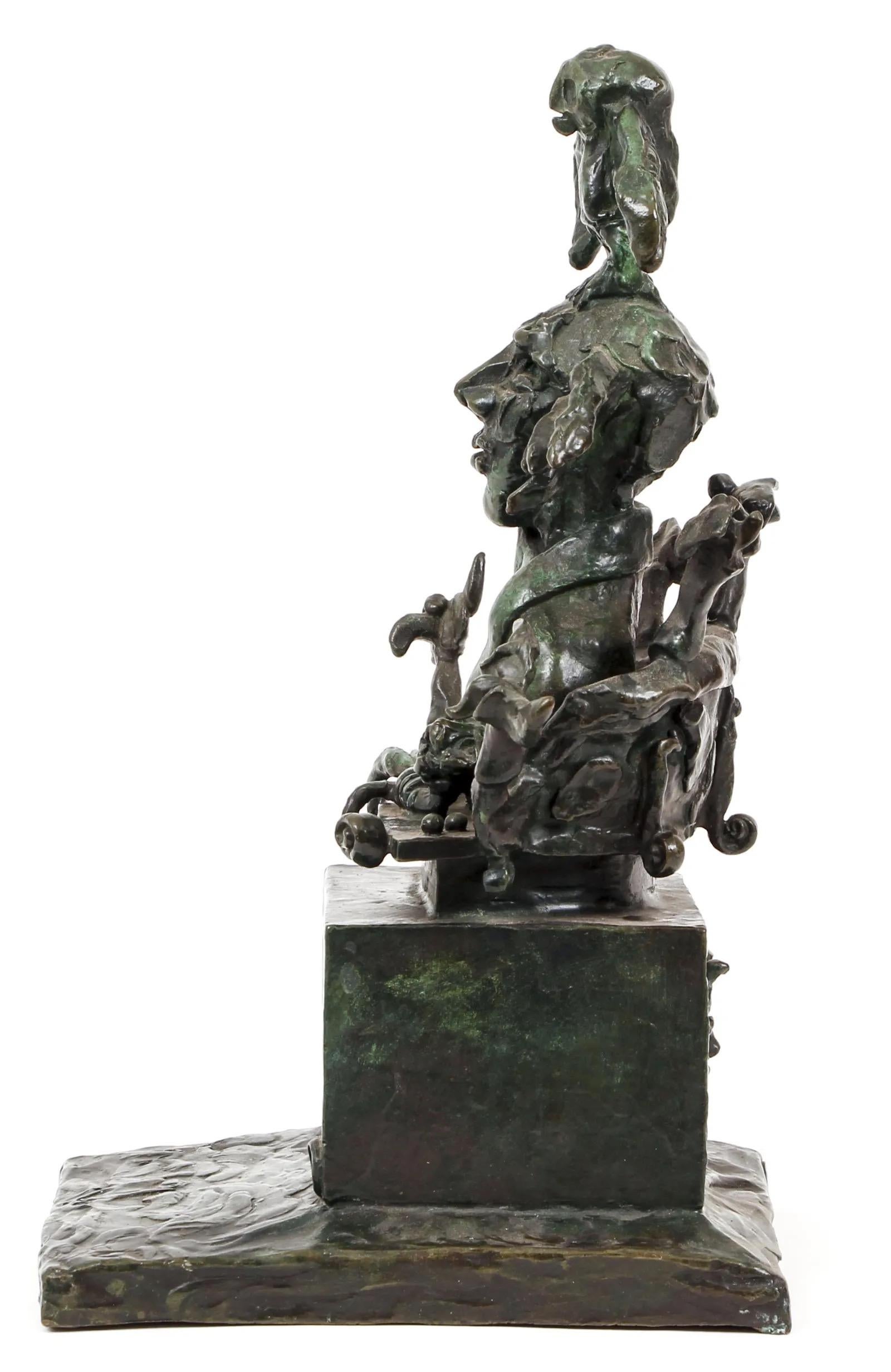 Dreiteiliges Set zeitgenössischer Skulpturen aus Bronze von Bob La Bobgah (amerikanisch) im Angebot