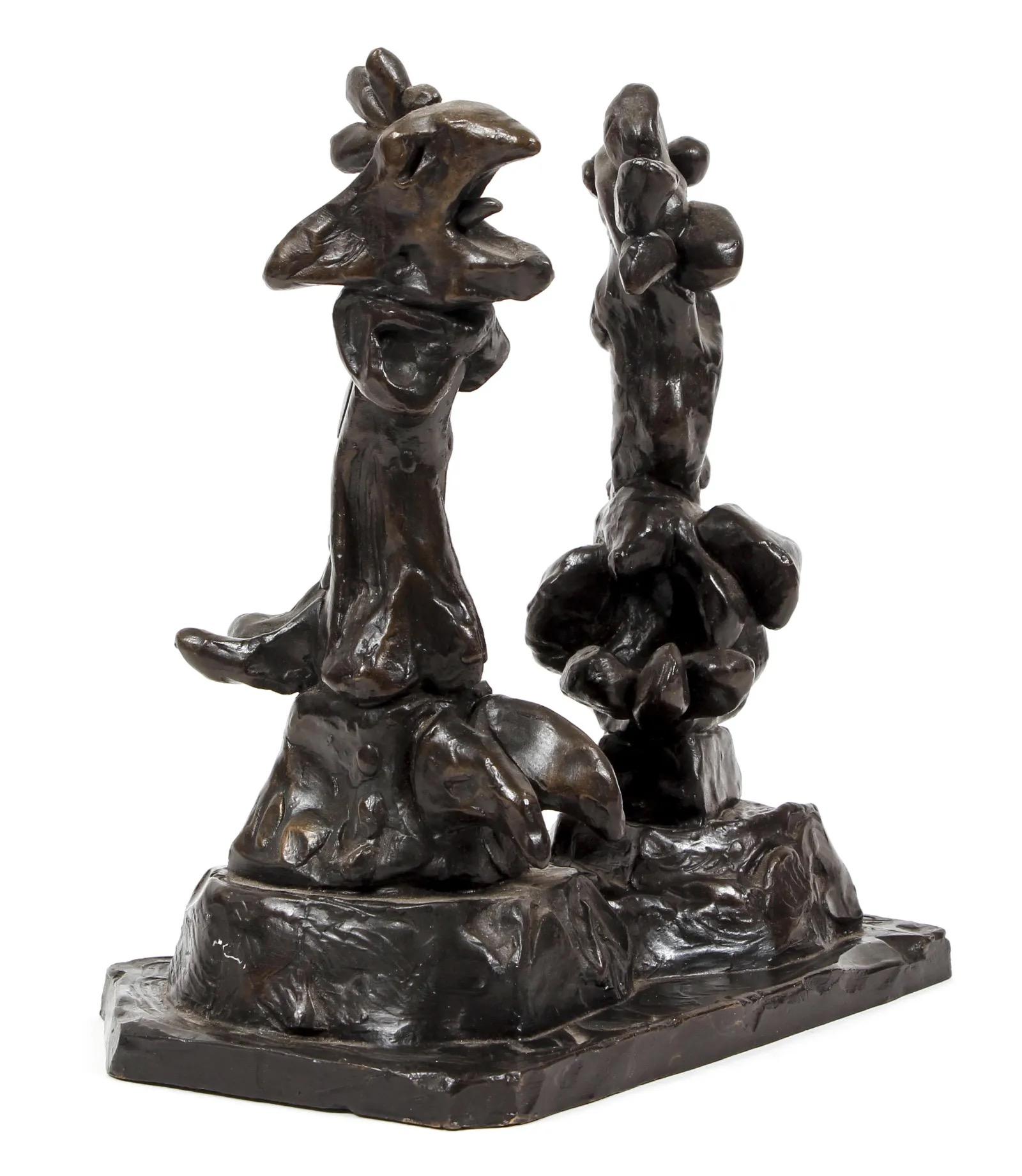 Three-Piece Set of Modern Sculptures Made of Bronze by Bob La Bobgah 6
