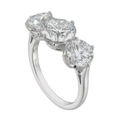 A three stone diamond ring