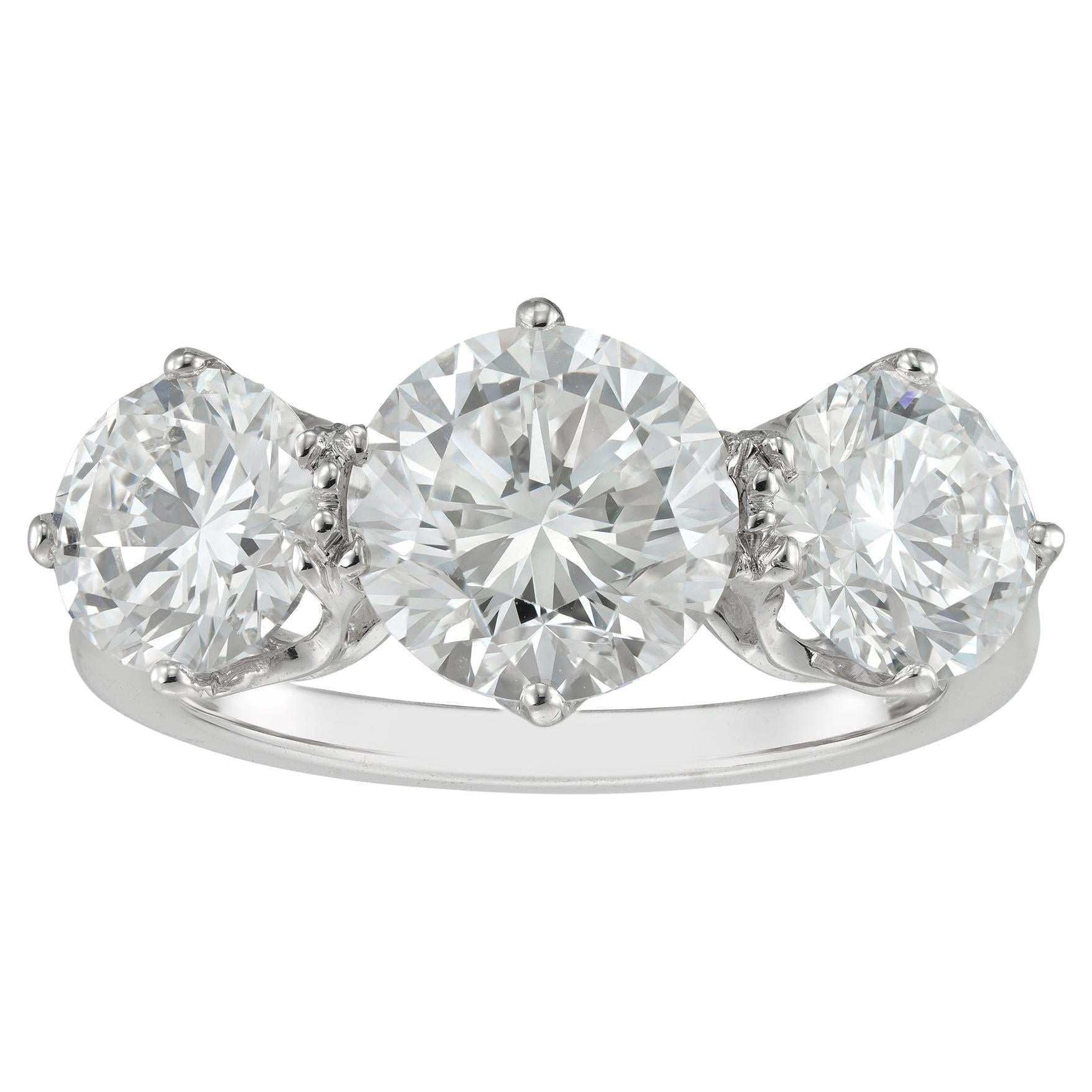 A three stone diamond ring