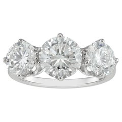 A three stone diamond ring