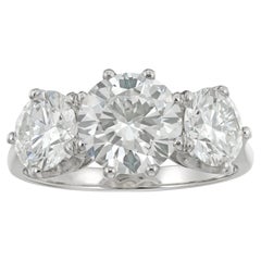 A three stone diamond ring