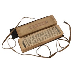 Antique A Tibetan Prayer Book In Wooden Casing, 19th Century