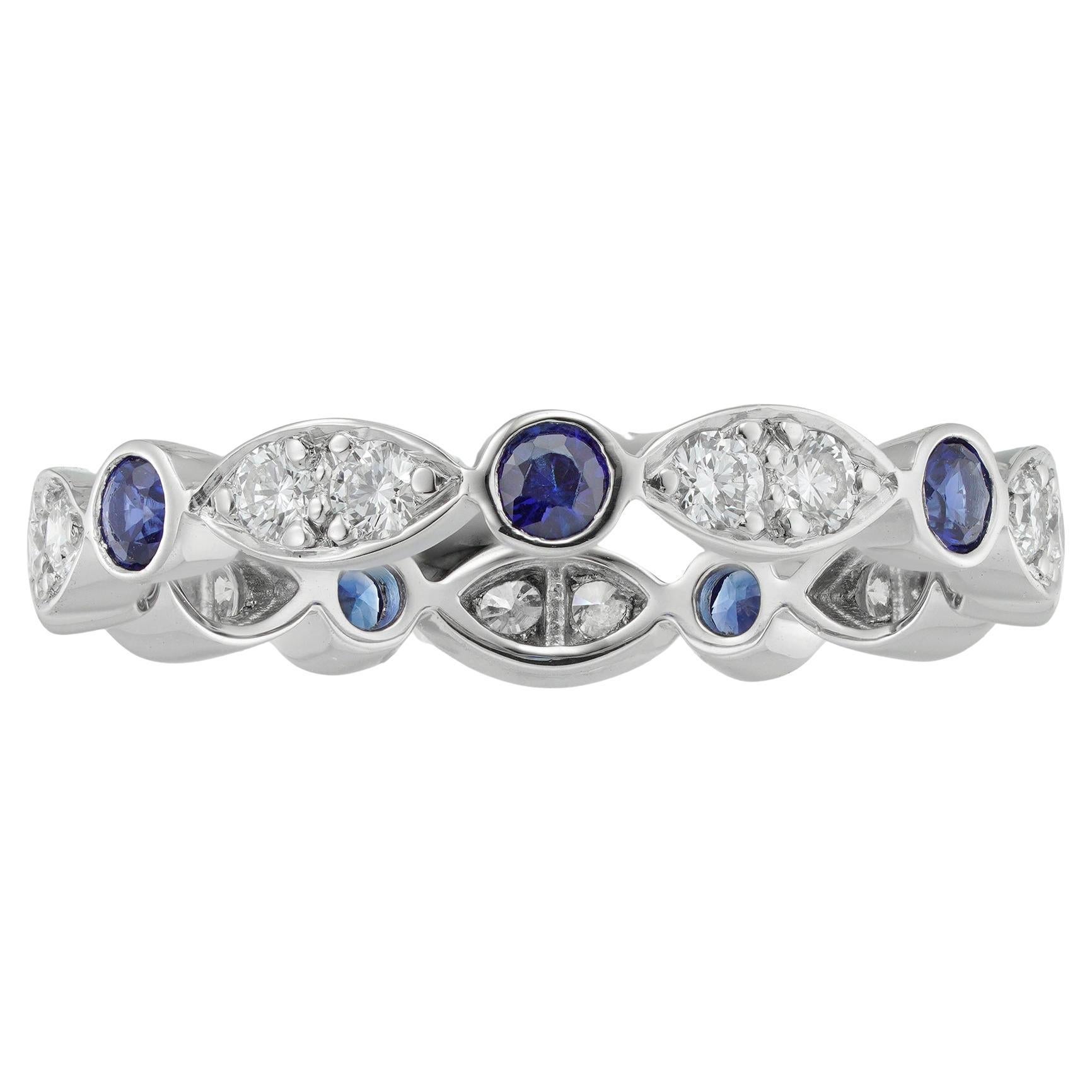 A Tiffany & Co sapphire and diamond ring from Jazz band collection For Sale