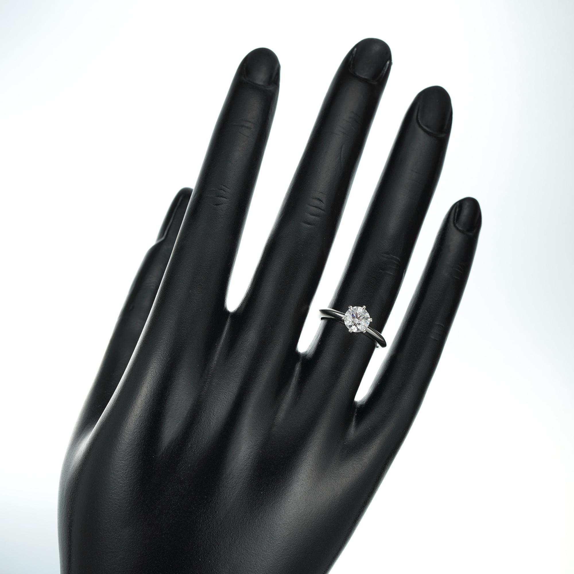 GIA Certified IF Tiffany & Co. Diamond Solitaire Ring In Excellent Condition In London, GB