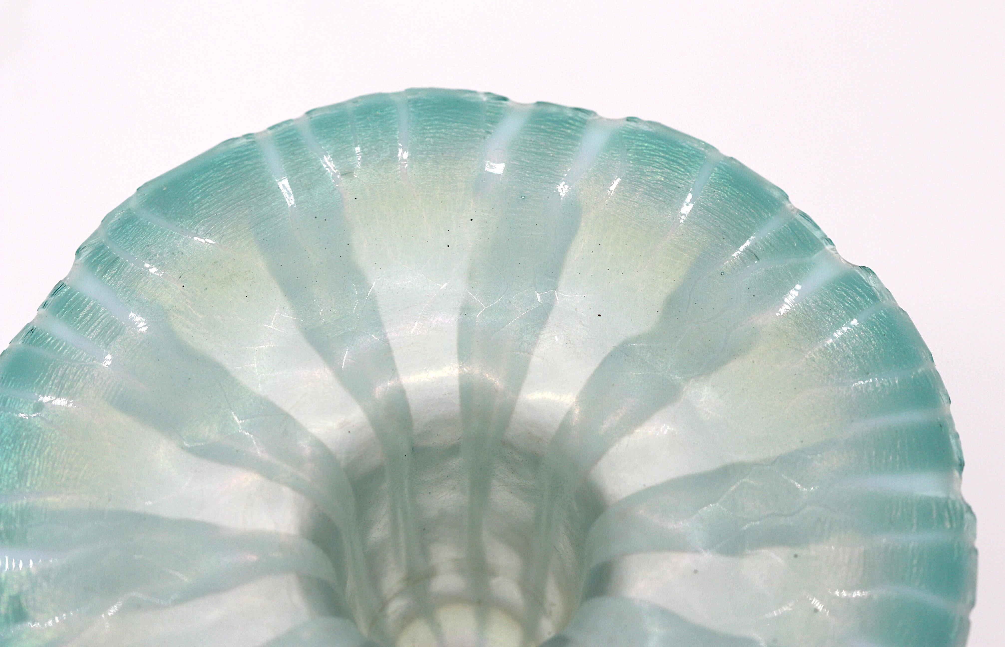 20th Century Tiffany Favrile Glass Morning Glory Candlestick circa 1918-1928 For Sale