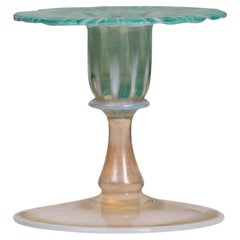 Antique Tiffany Favrile Glass Morning Glory Candlestick circa 1918-1928