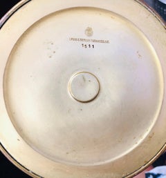 Tiffany Furnaces Patinated Bronze and Favrile Glass Vase