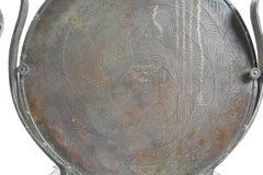 Tiffany Studios New York Glass and Bronze “Peacock” Mirror