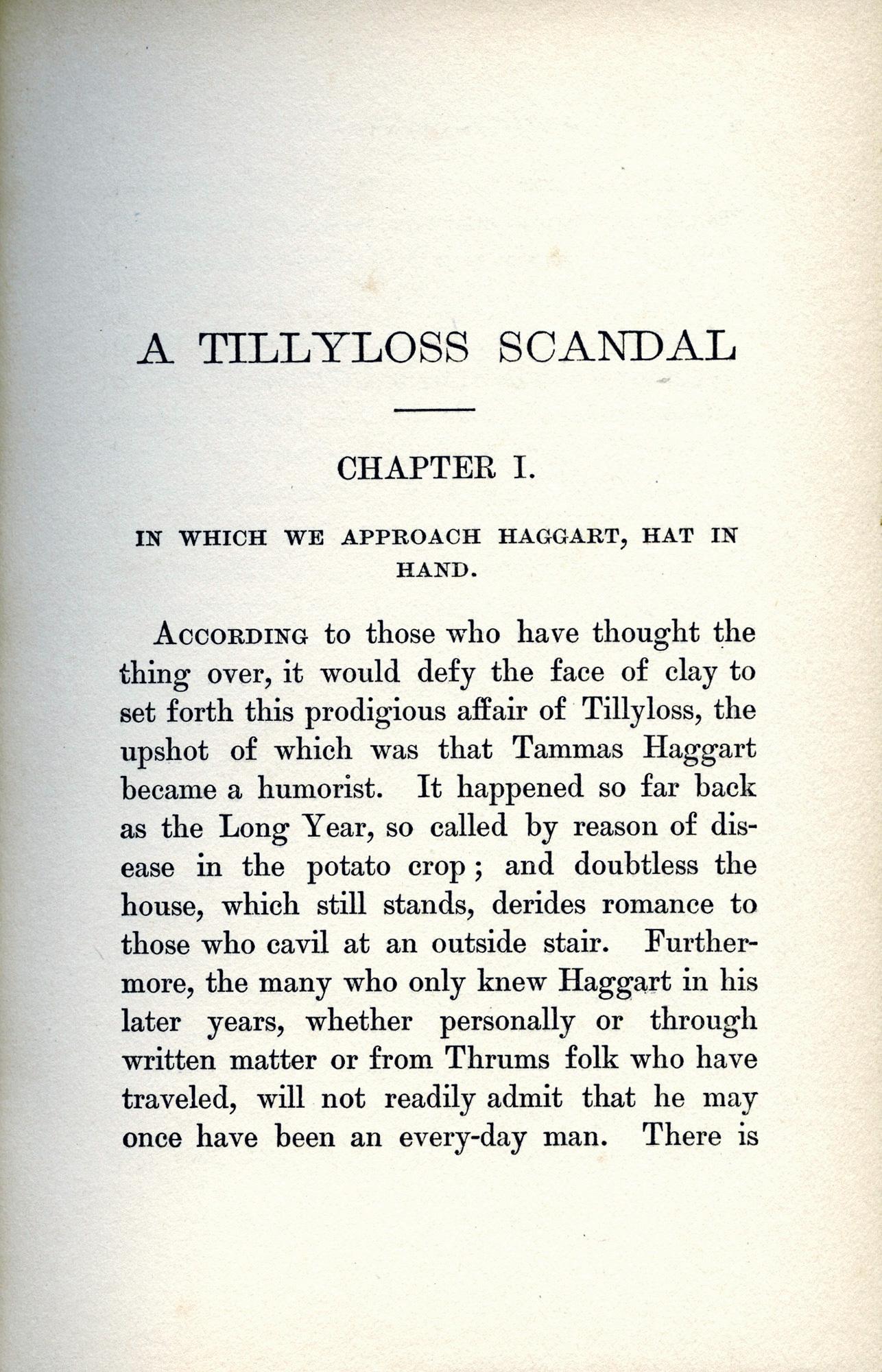 XIX secolo Uno scandalo a Tillyloss di J. M. Barrie, il creatore di M. I. PAN in vendita