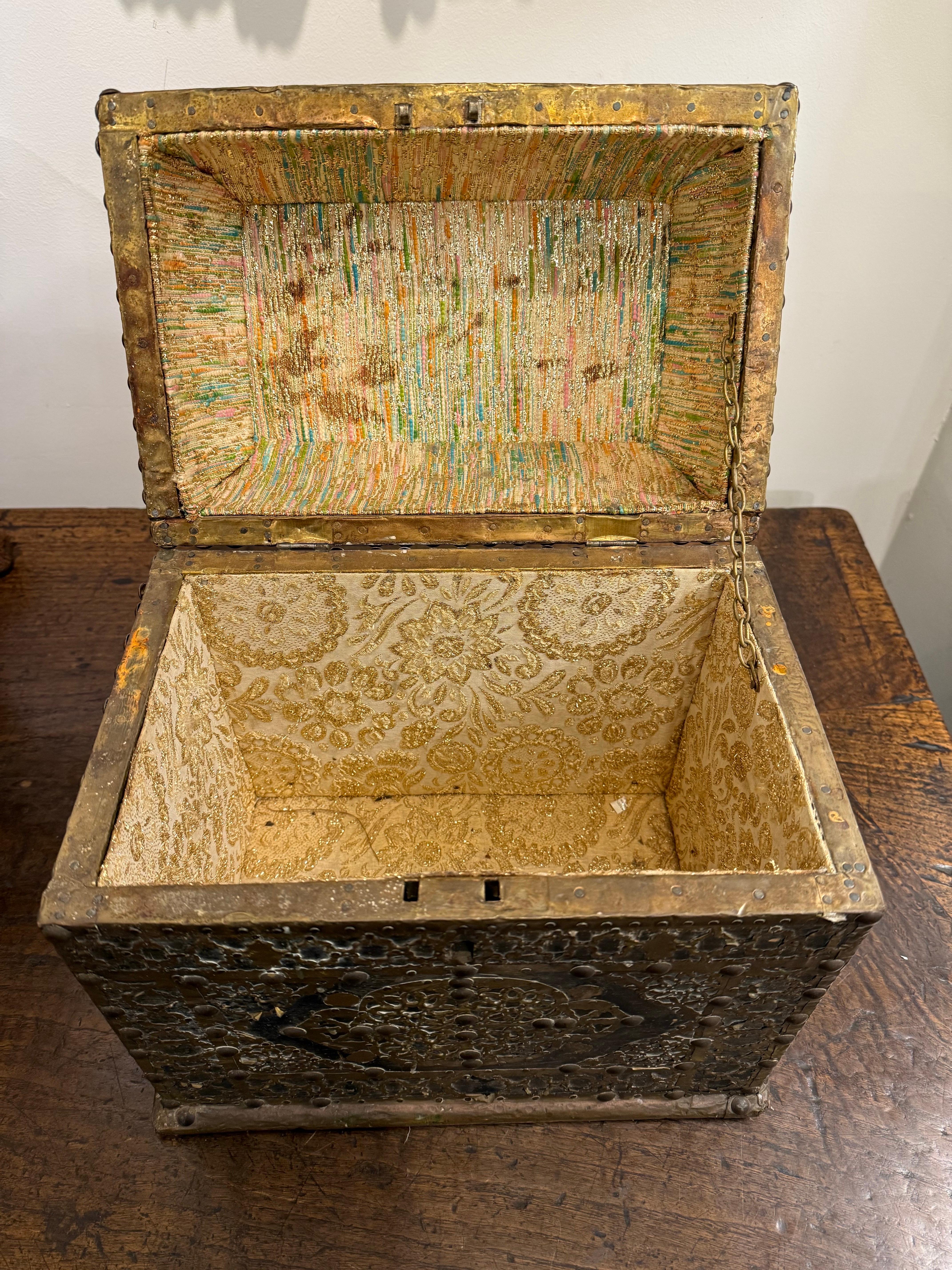 A Timber Gilt-Metal Embellished Box, 19th Century For Sale 6