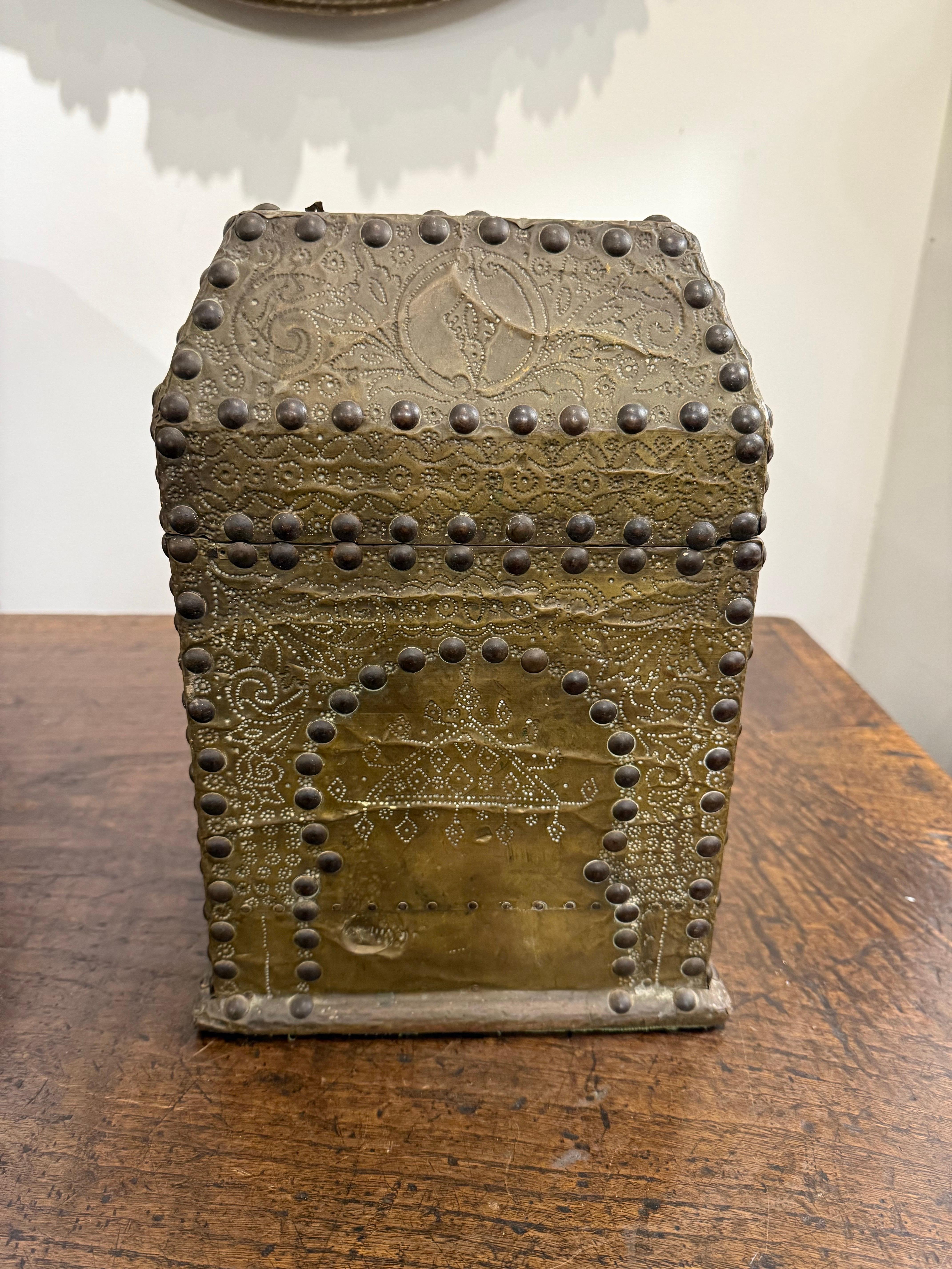 A Timber Gilt-Metal Embellished Box, 19th Century For Sale 4