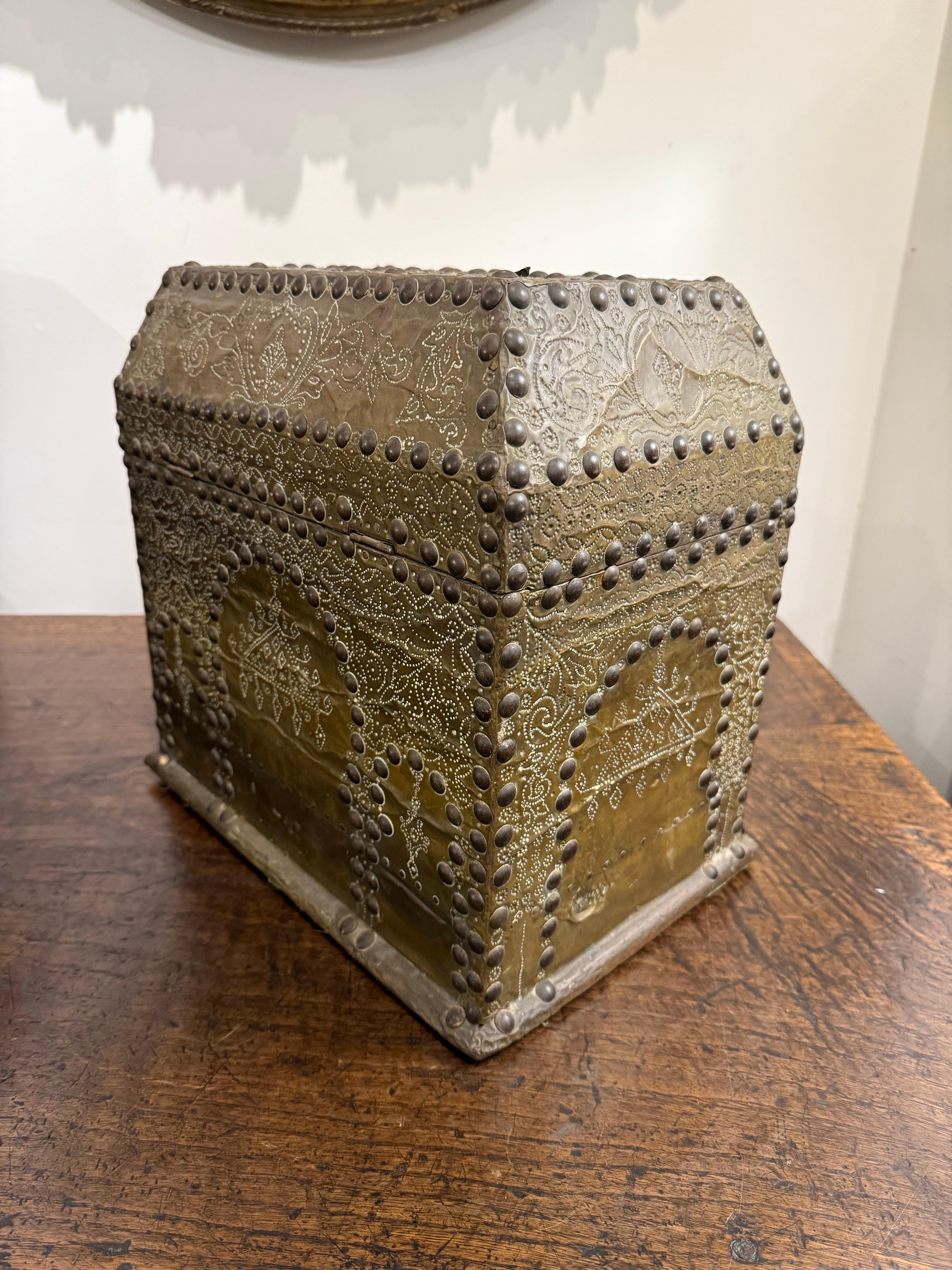 A Timber Gilt-Metal Embellished Box, 19th Century For Sale 5