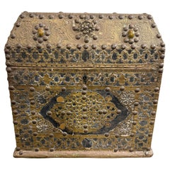 Antique A Timber Gilt-Metal Embellished Box, 19th Century