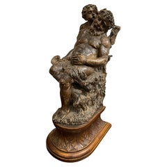 A Timber Group of Sleeping Silenus and Youth, Probably Dionysus, 17th Century