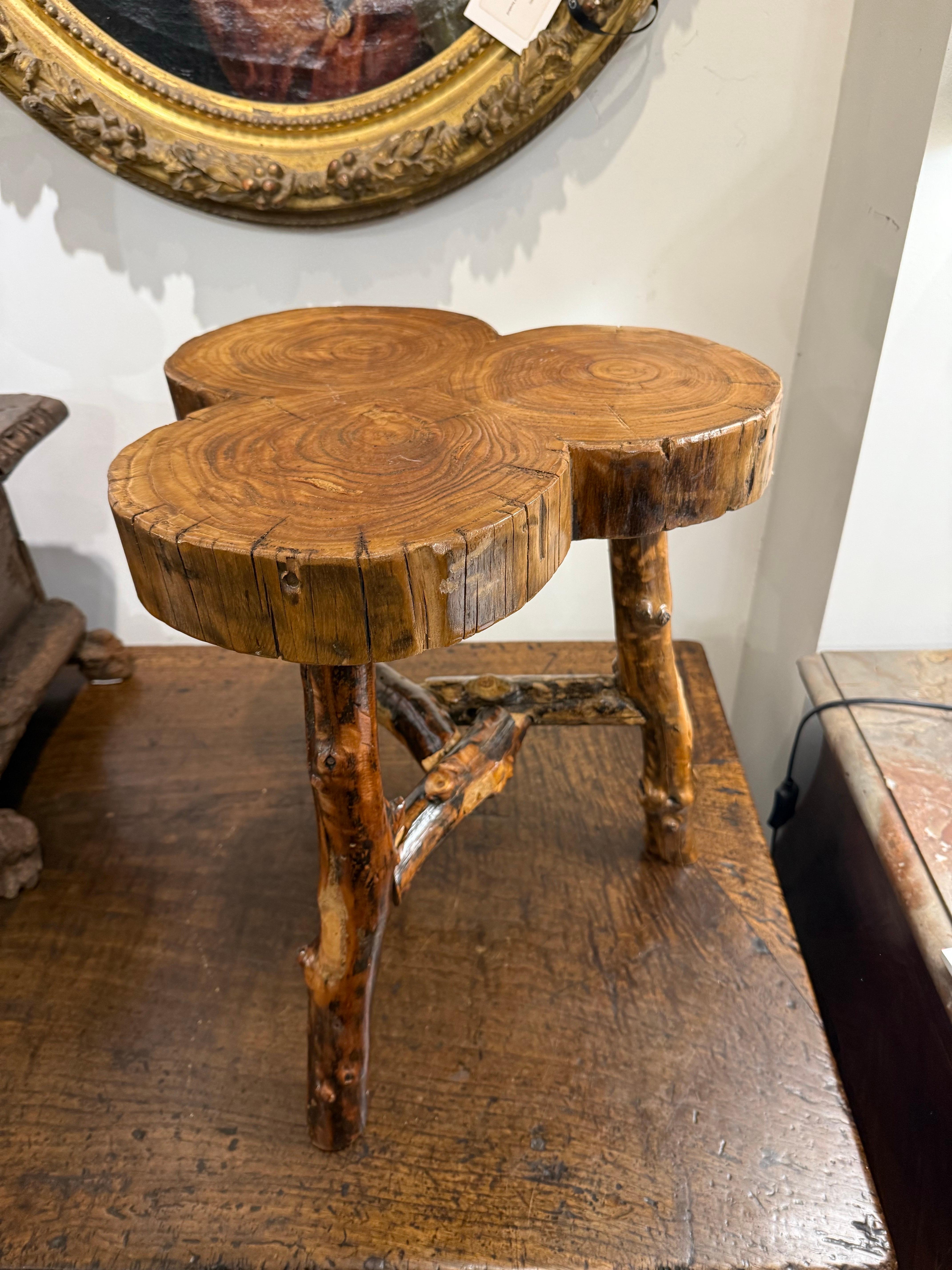 A Timber Tree Trunk Stool For Sale 2