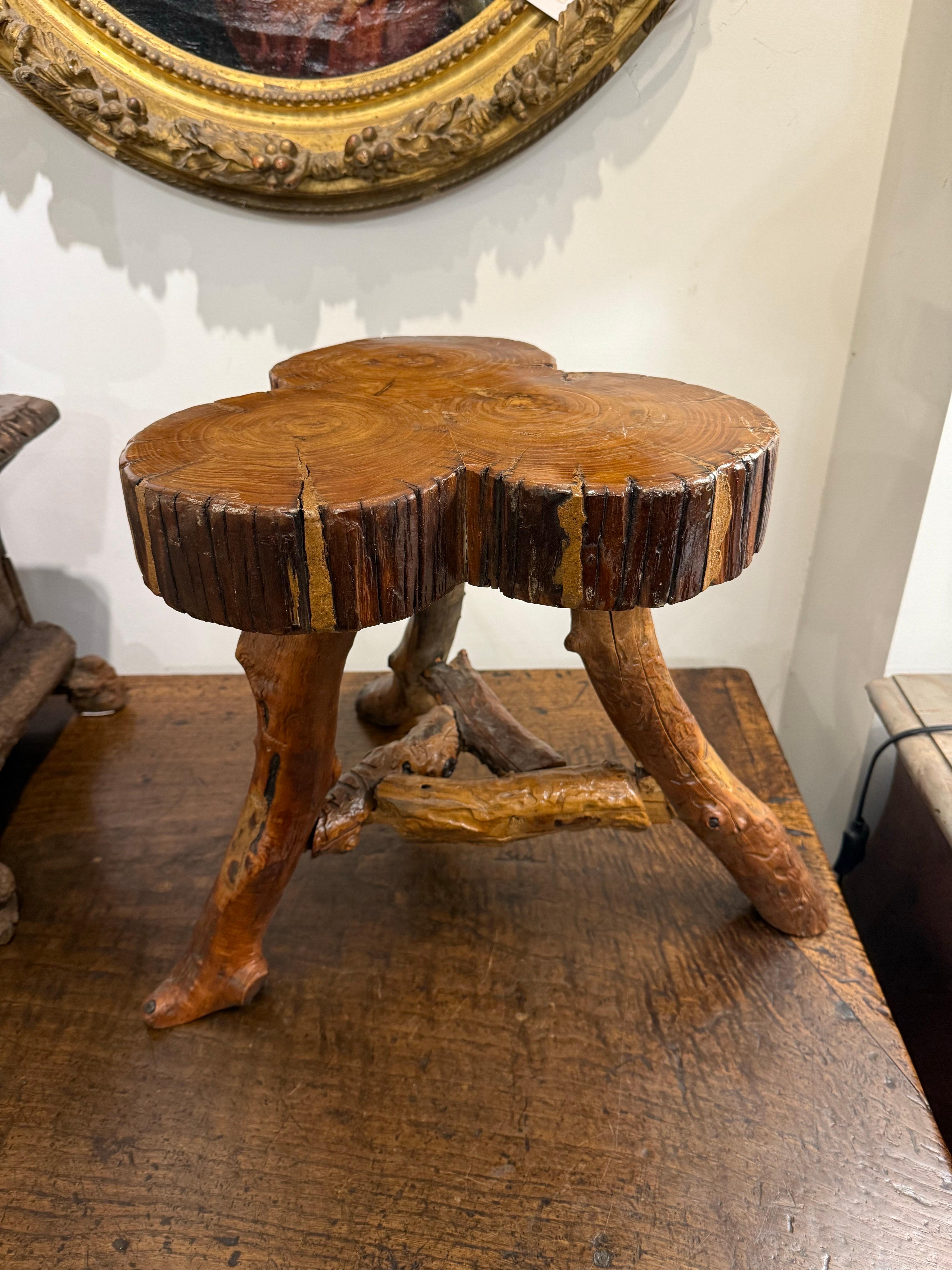 A Timber Tree Trunk Stool For Sale 3