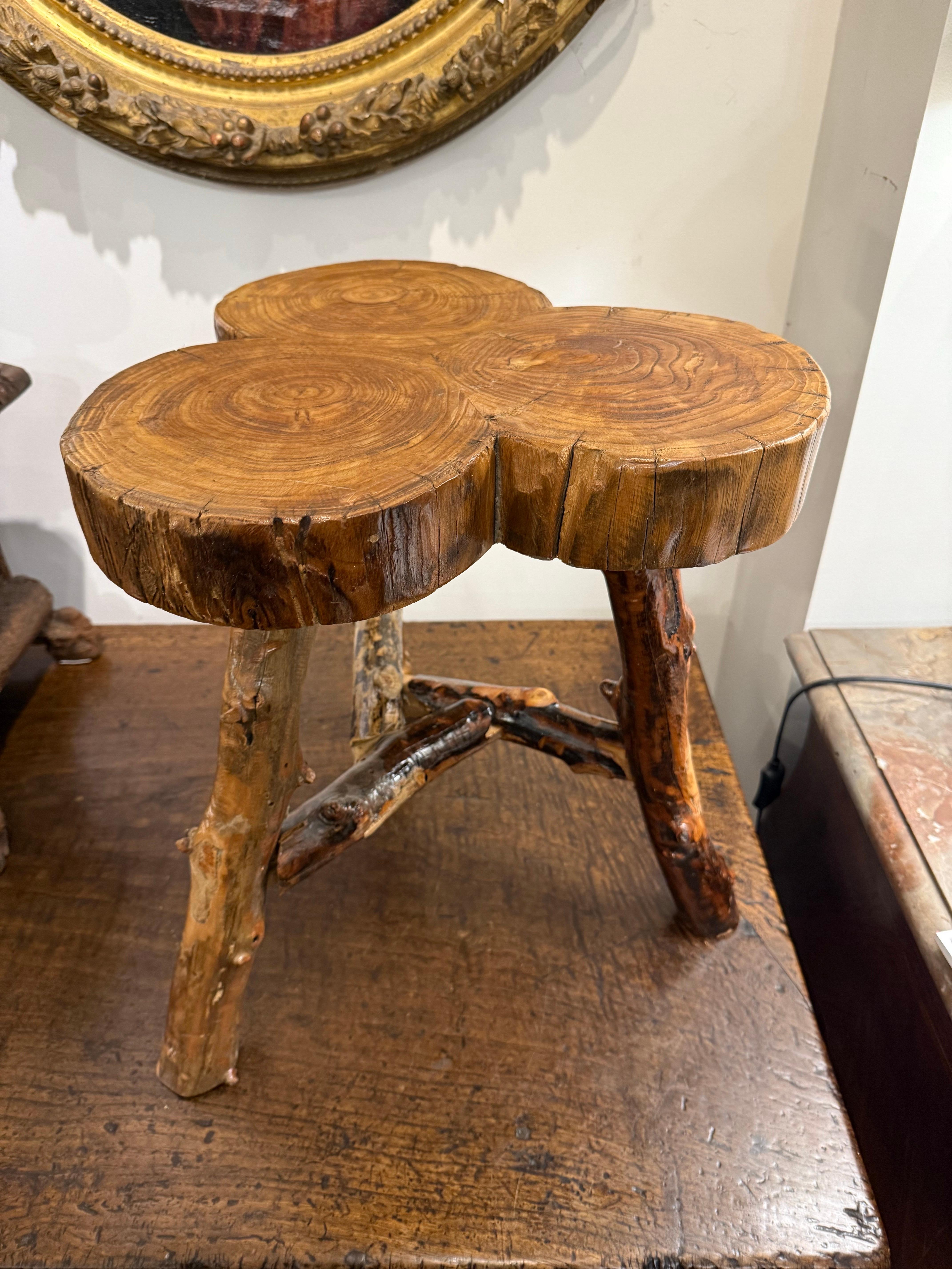 A Timber Tree Trunk Stool For Sale 3
