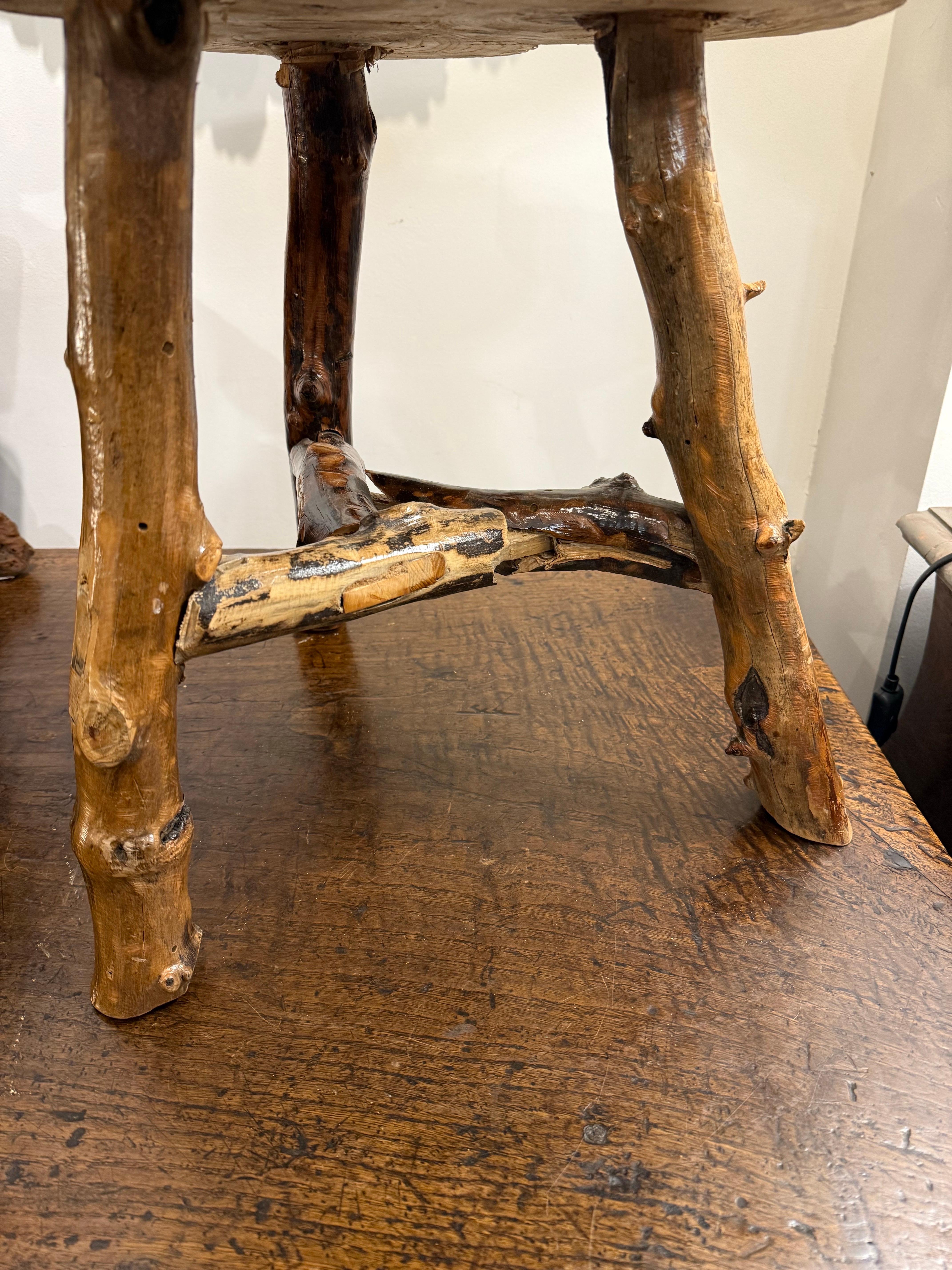 A Timber Tree Trunk Stool For Sale 6