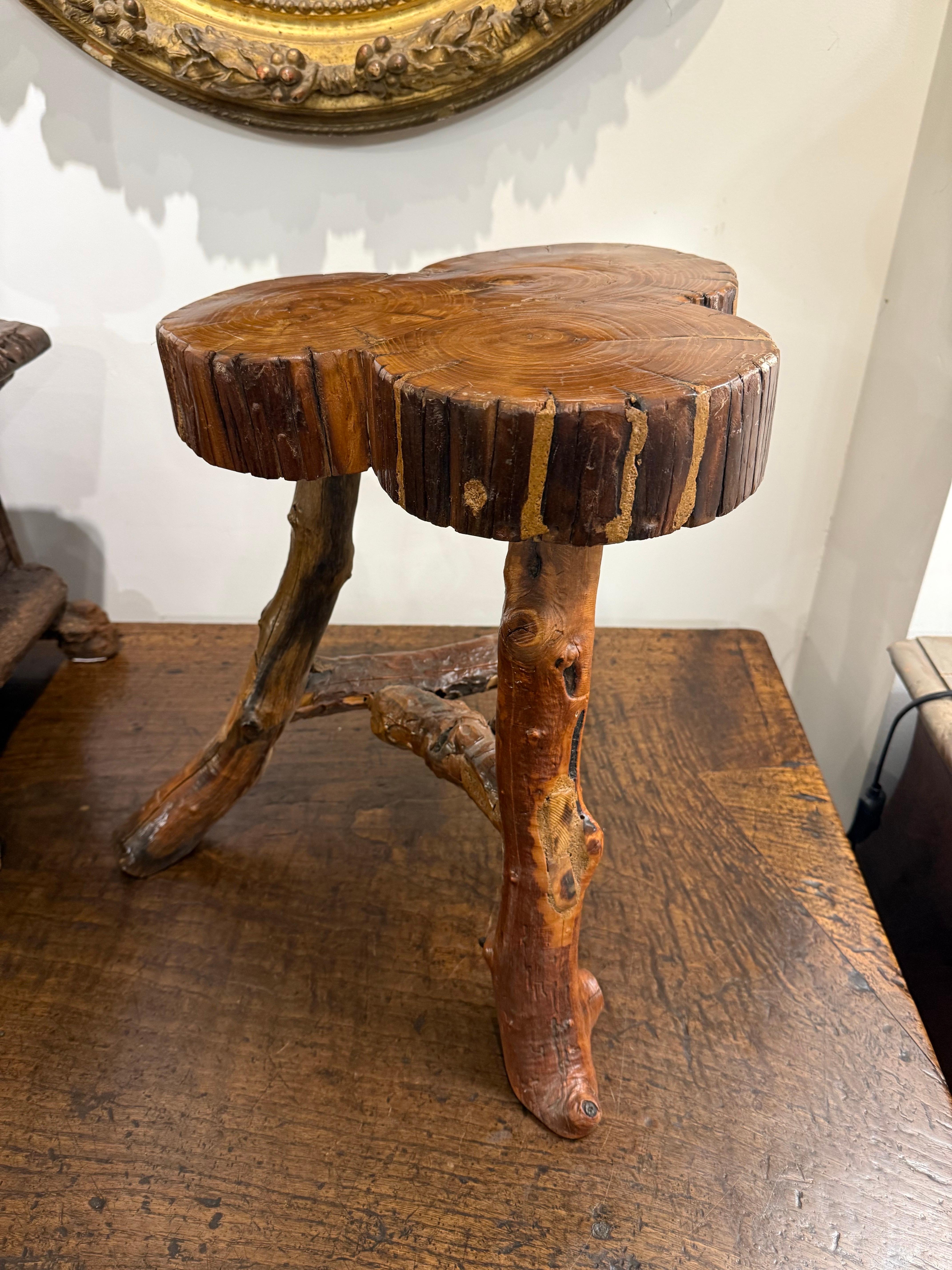 Australian A Timber Tree Trunk Stool For Sale