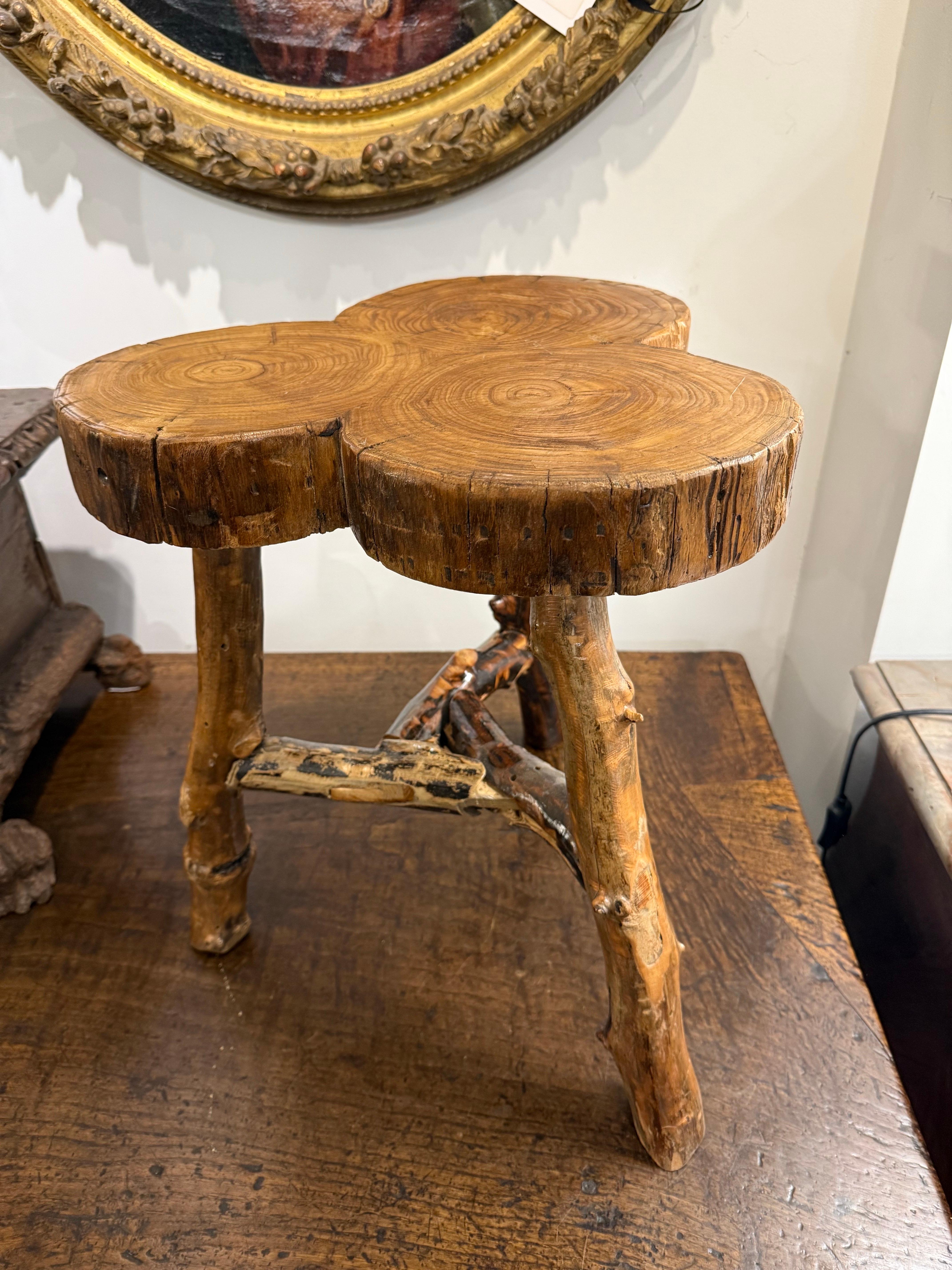 Hand-Crafted A Timber Tree Trunk Stool For Sale