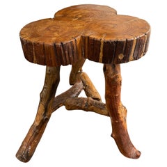 A Timber Tree Trunk Stool