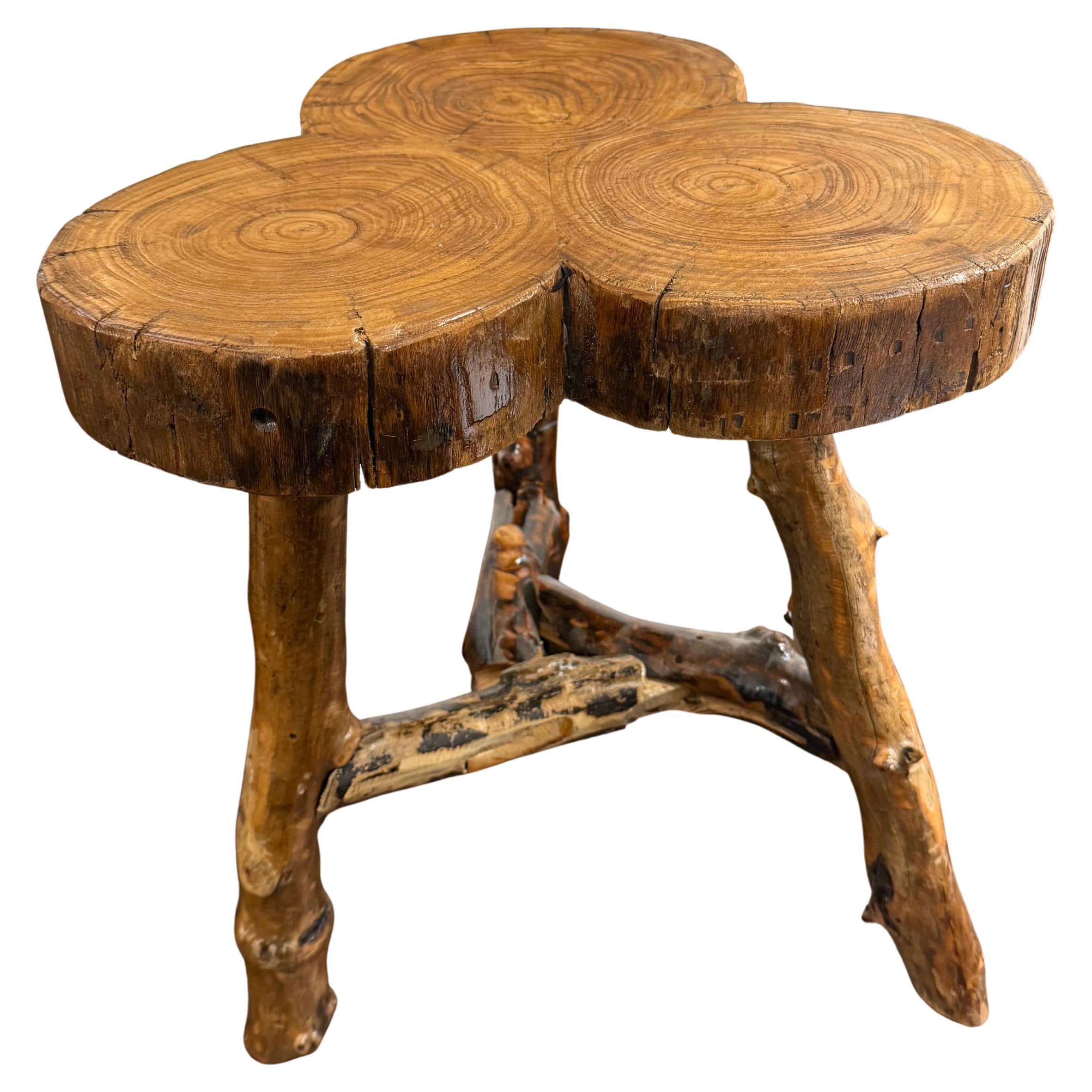 A Timber Tree Trunk Stool
