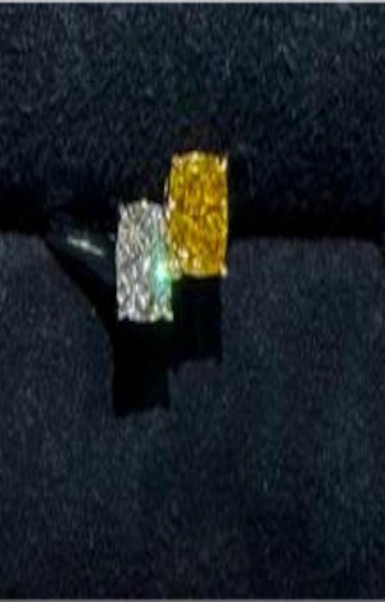 Cushion Cut A TOI ET MOI 1.01 - 1.02cts  Diamond RING For Sale