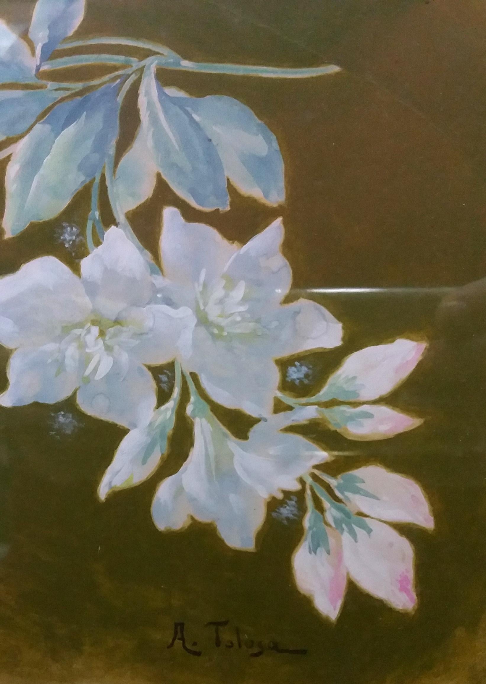 A. Tolosa.  FLOWERS. Original pastel painting For Sale 1