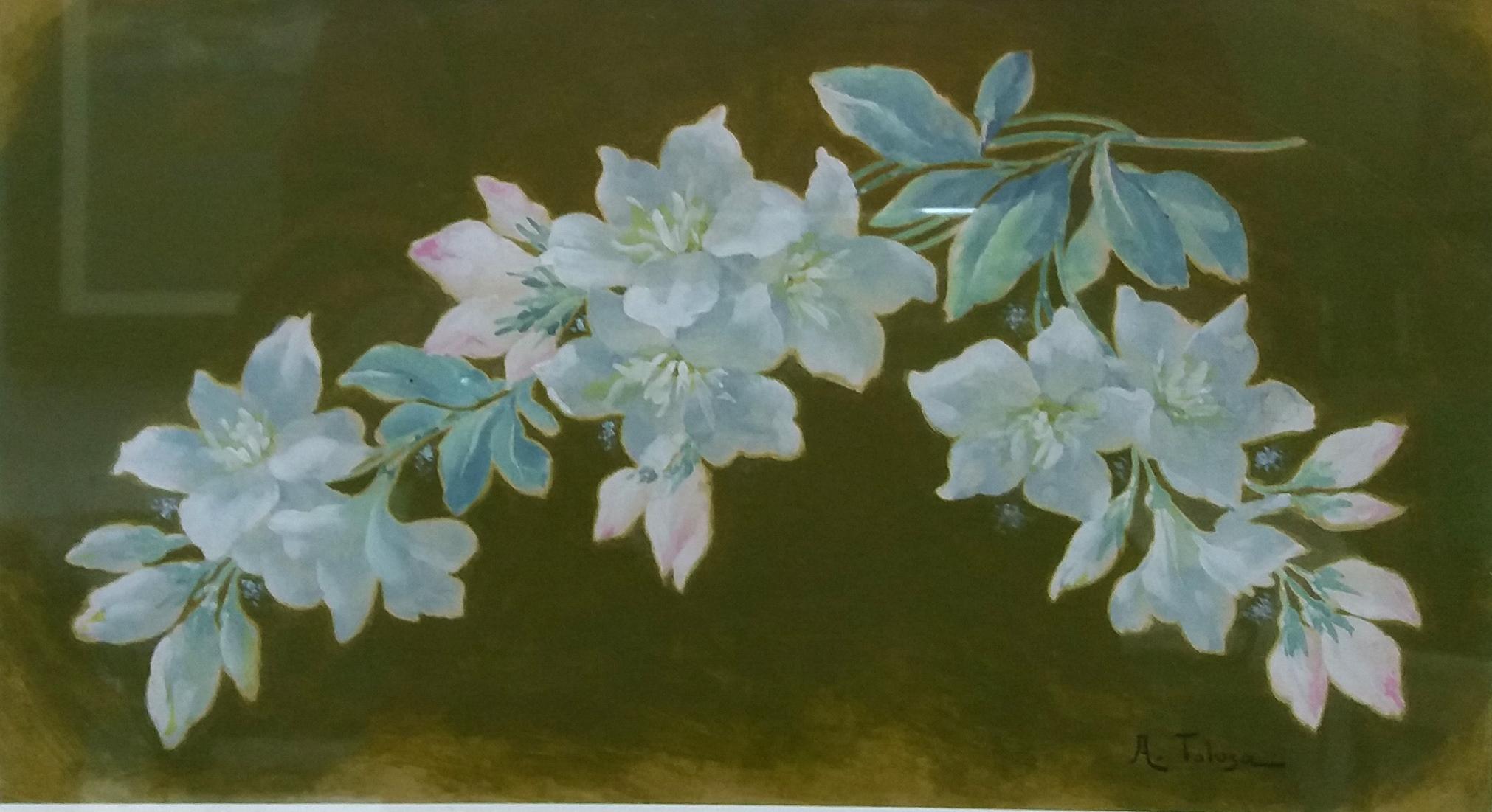 A. Tolosa.  FLOWERS. Original pastel painting - Painting by A. TOLOSA