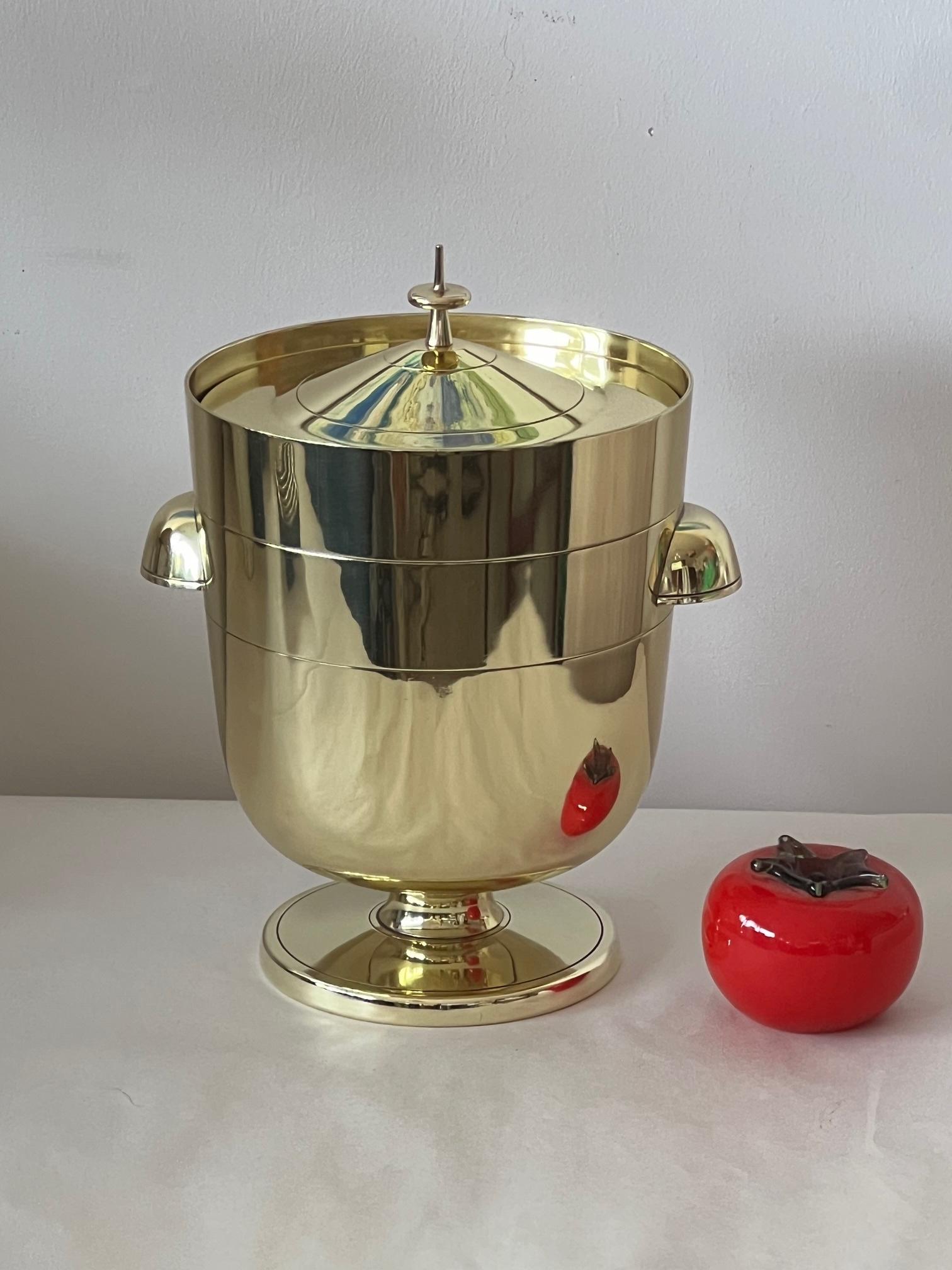 Tommi Parzinger Eiskübel aus poliertem Messing, ca. 1950er Jahre im Angebot 2