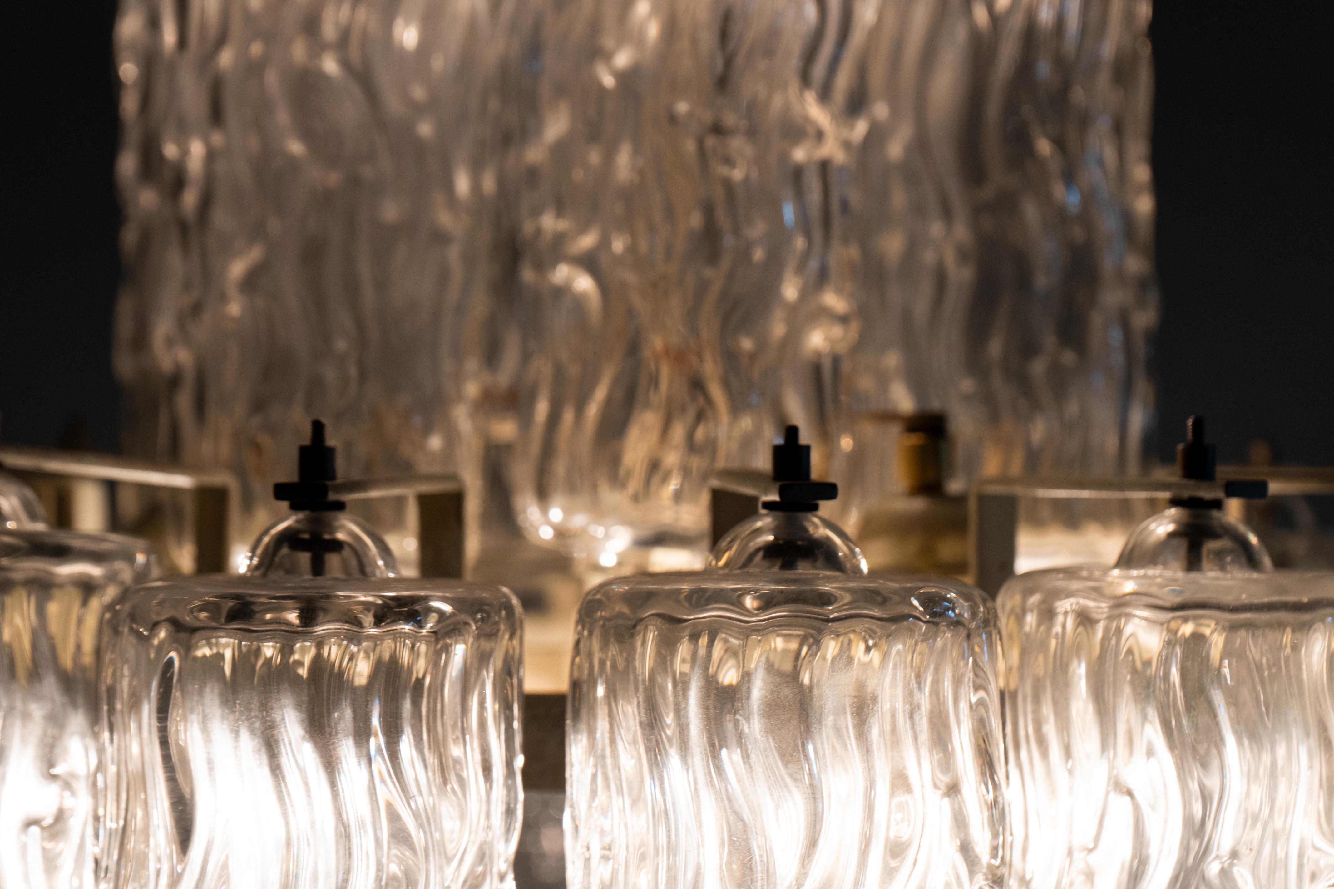 A Toni Zuccheri Murano Glass Chandelier, Italie c.1970 en vente 4