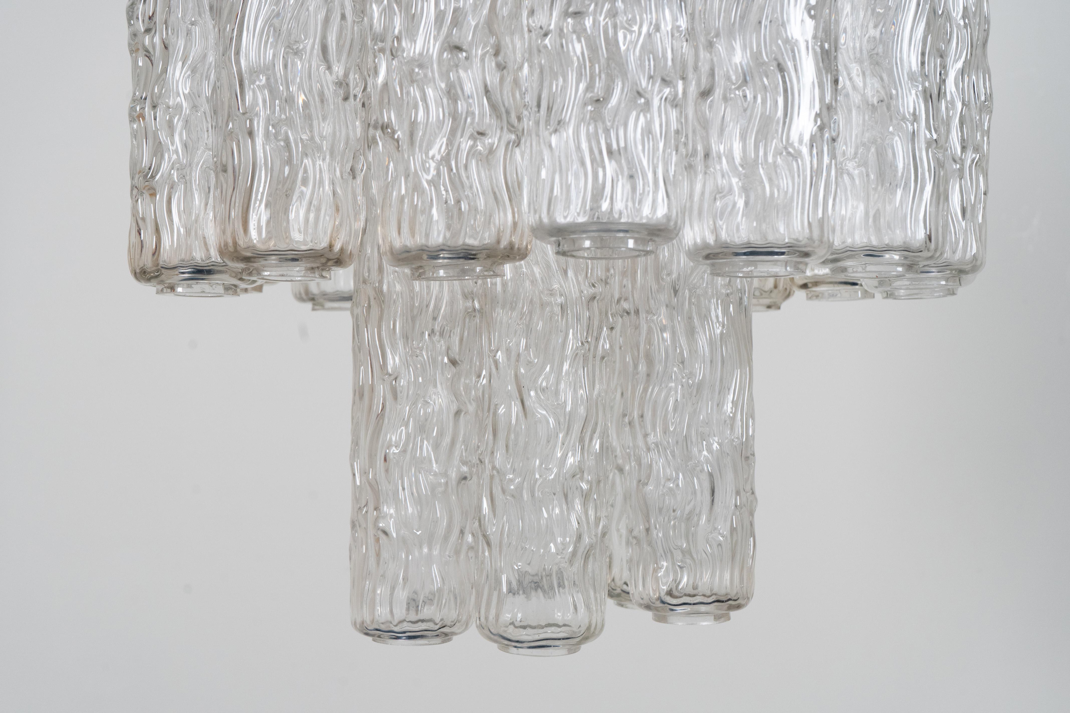 A Toni Zuccheri Murano Glass Chandelier, Italie c.1970 en vente 6