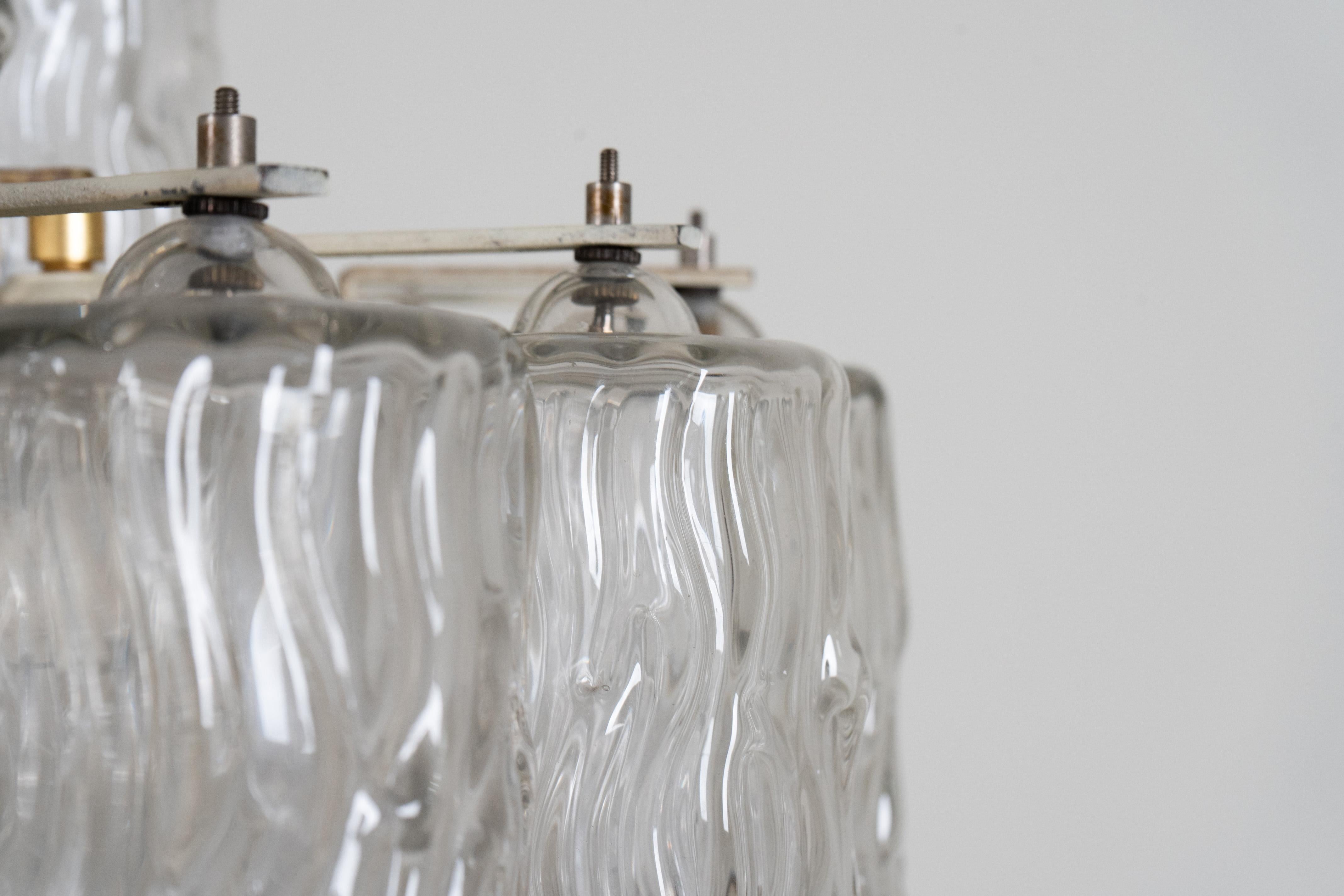 A Toni Zuccheri Murano Glass Chandelier, Italie c.1970 en vente 8
