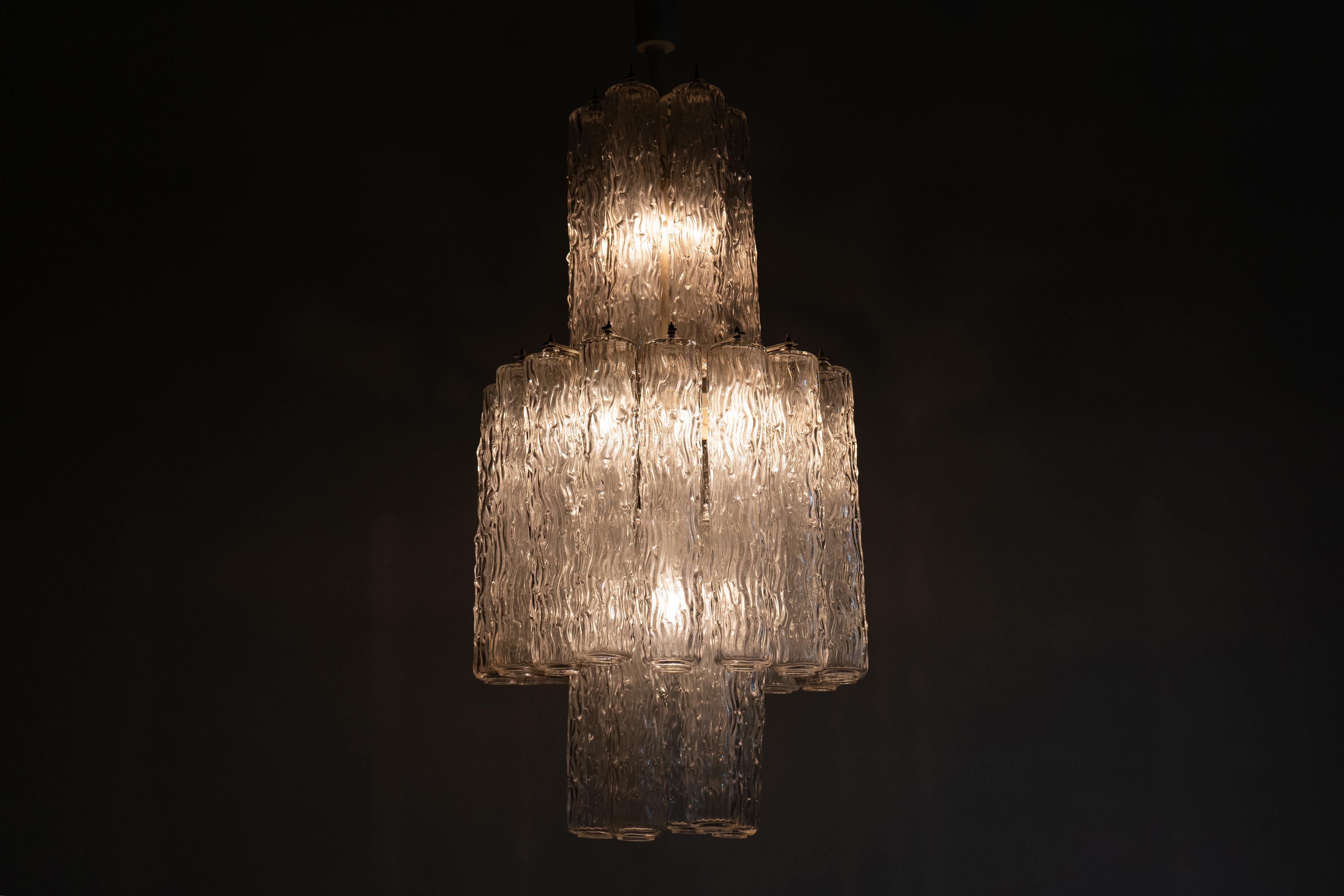 Original chandelier produced by Venini from the 1960s, 