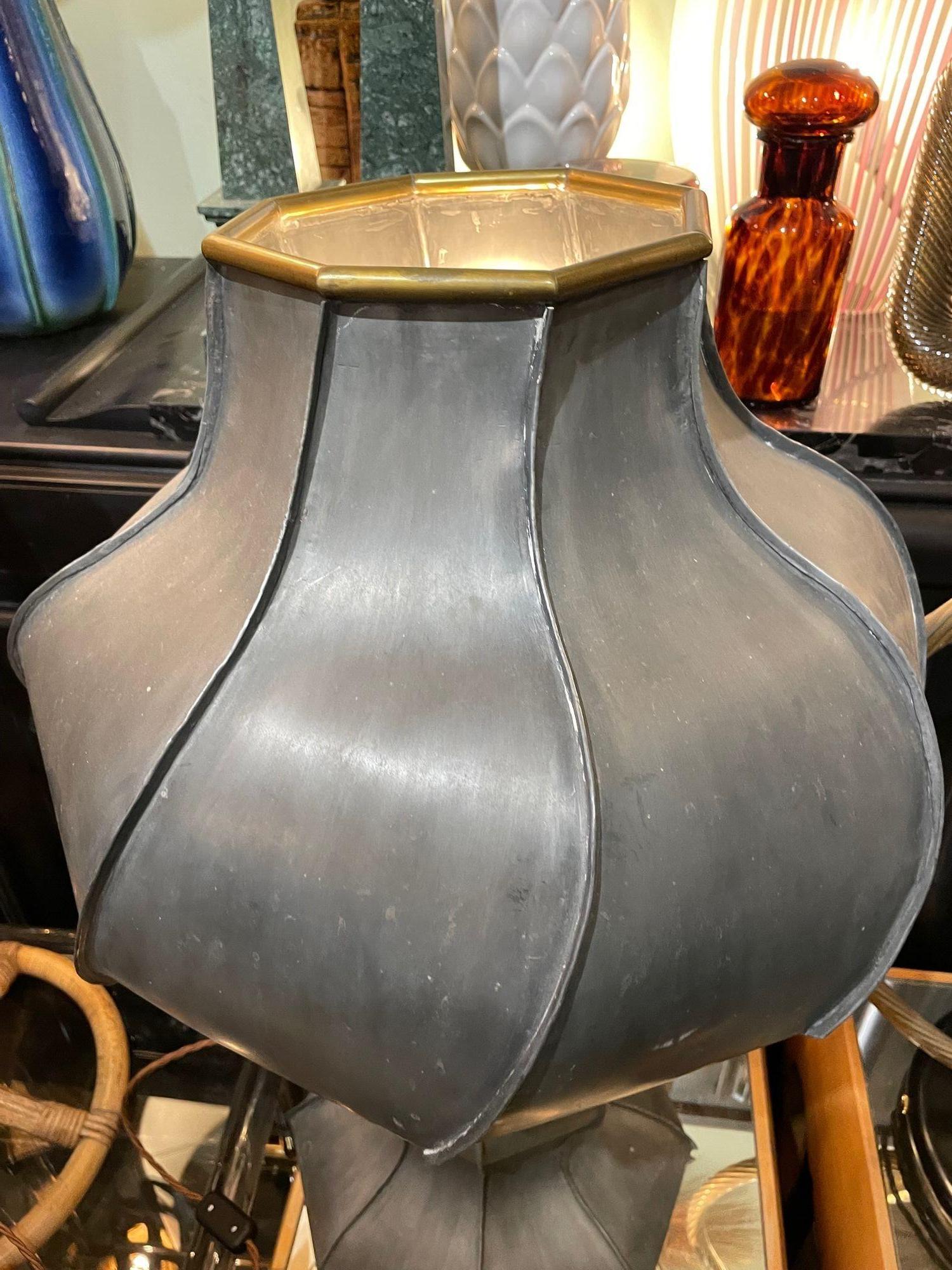 A totally unique large handmade Art Nouveau style lamp by Dutch artist In Good Condition For Sale In London, GB