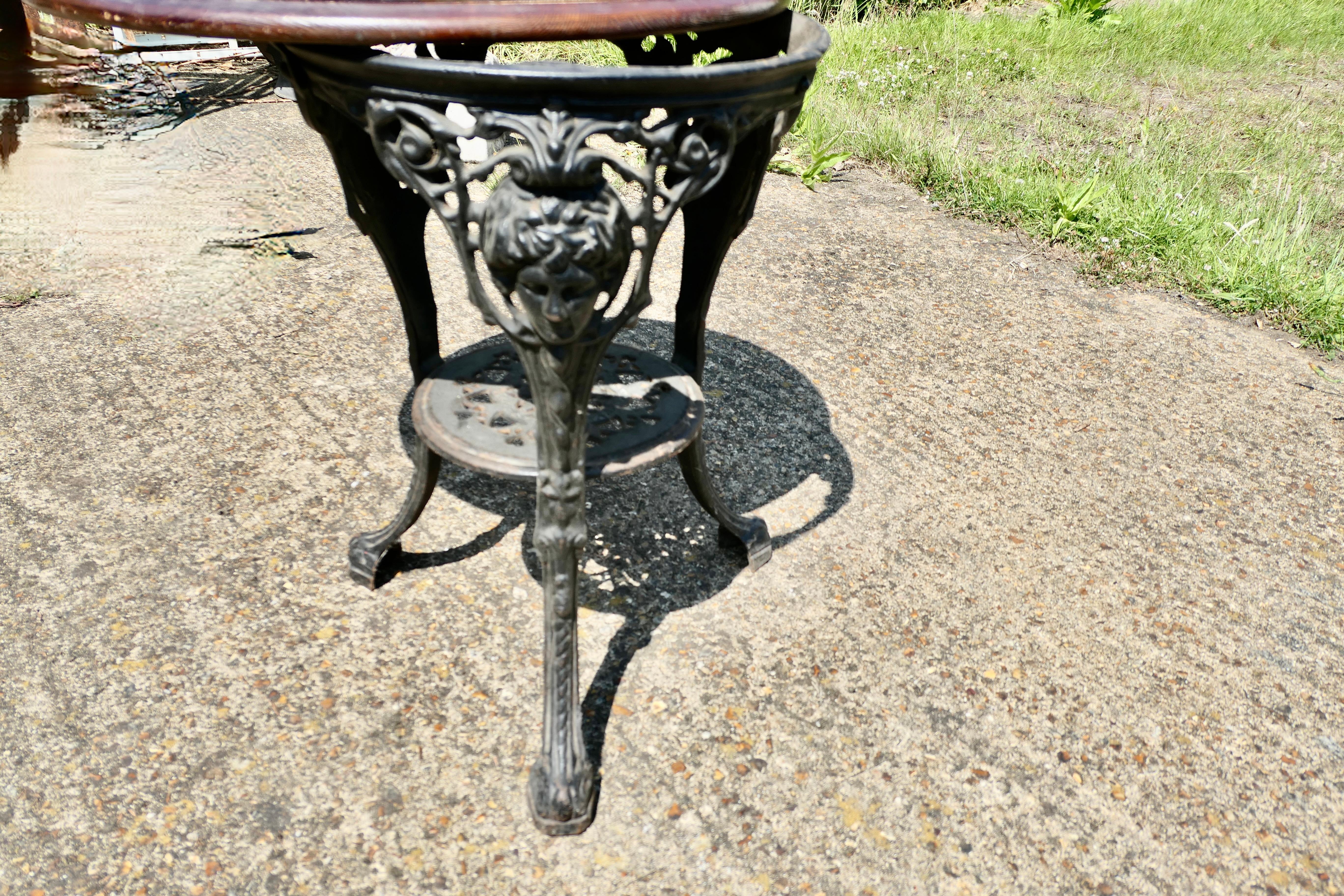 Iron A Traditional Britannia Pub Table   This is a traditional English Pub Table For Sale
