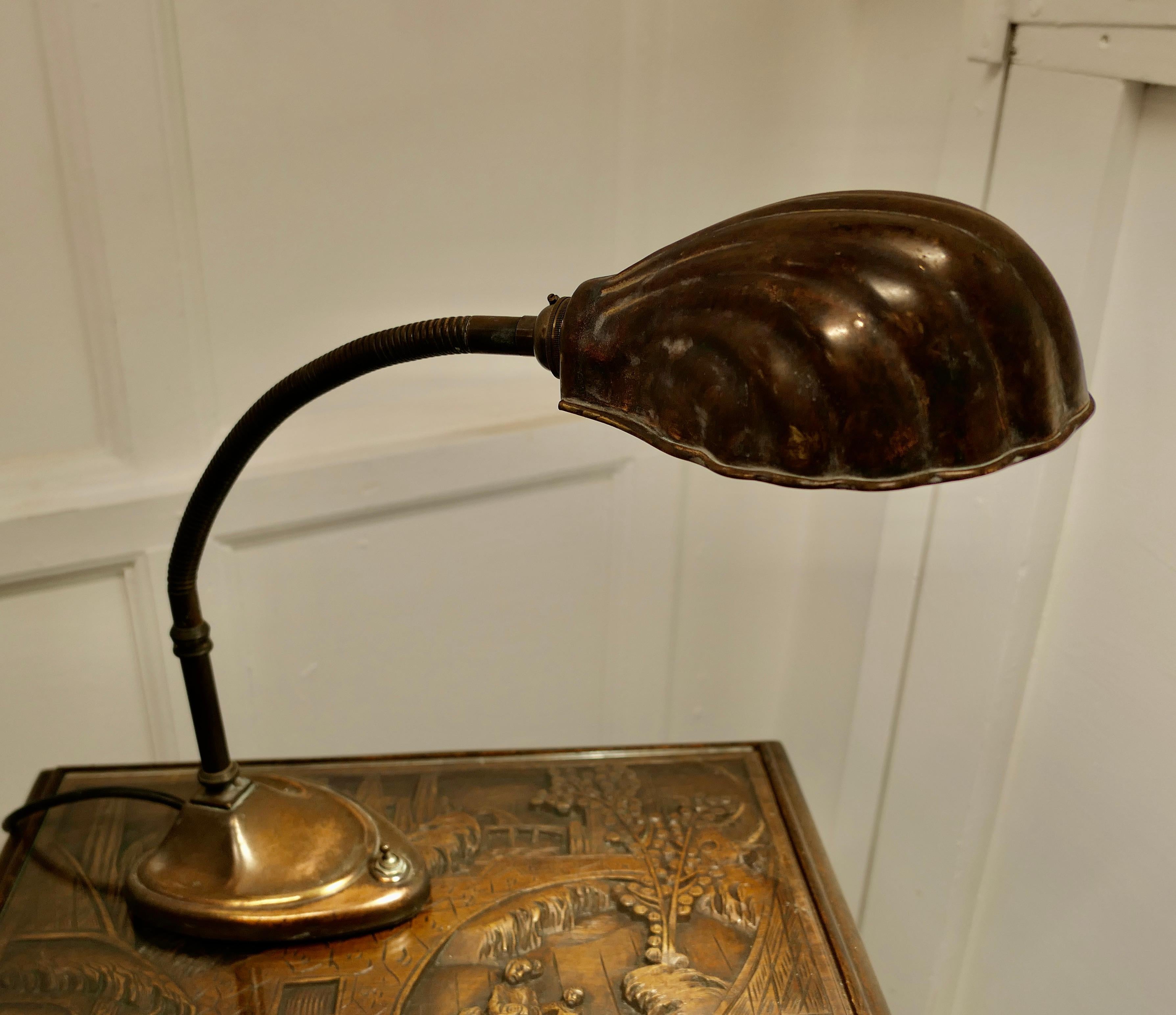 Traditional Copper Banker’s Desk Lamp 2