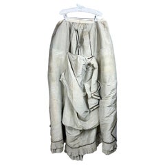 Antique A train Skirt in Faille Moirée silk for a Turned cage - France Circa 1885