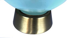 A Translucent Murano 1960's Pale-Blue Bottle-Form Lamp