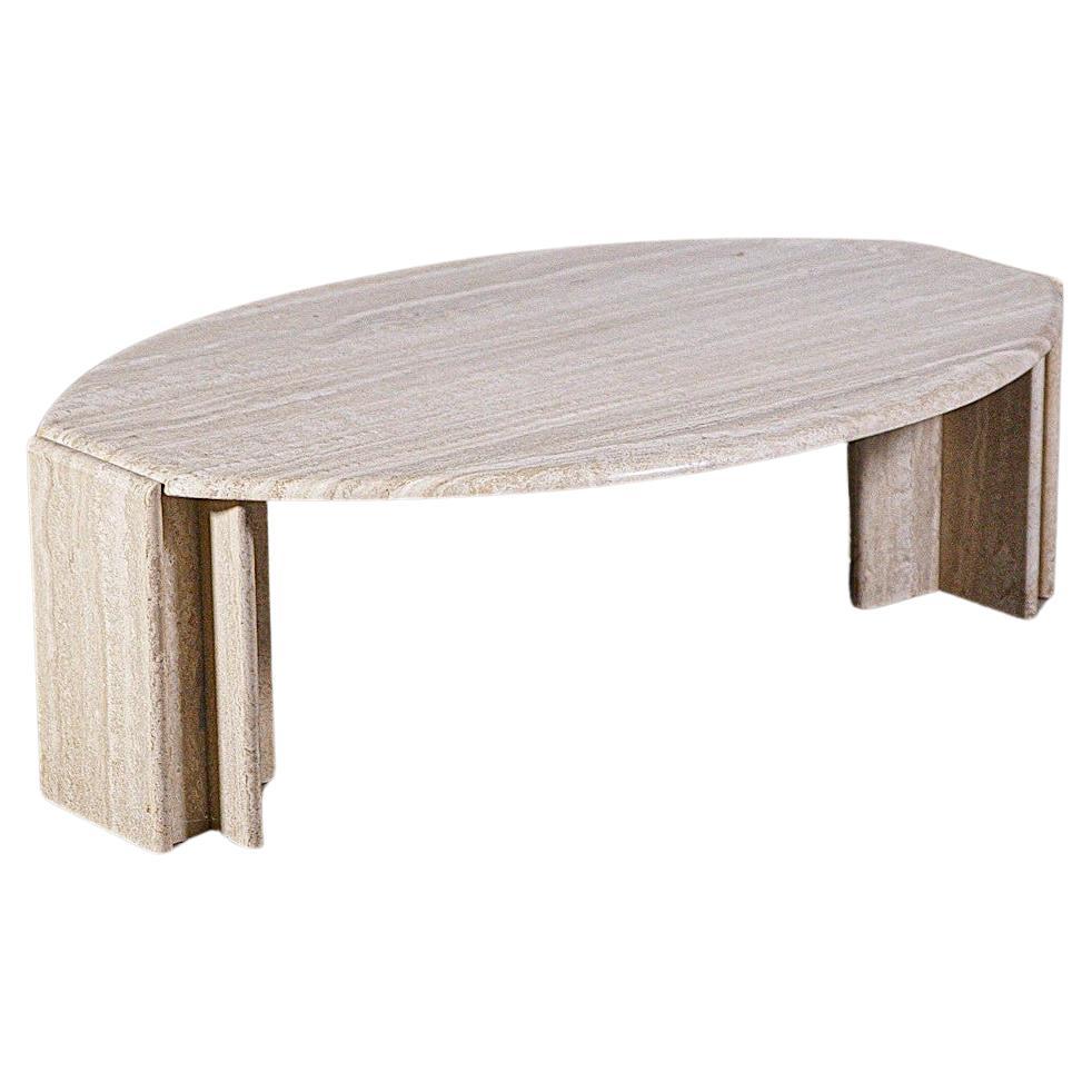 A Travertine Coffee Table Italy 1990s