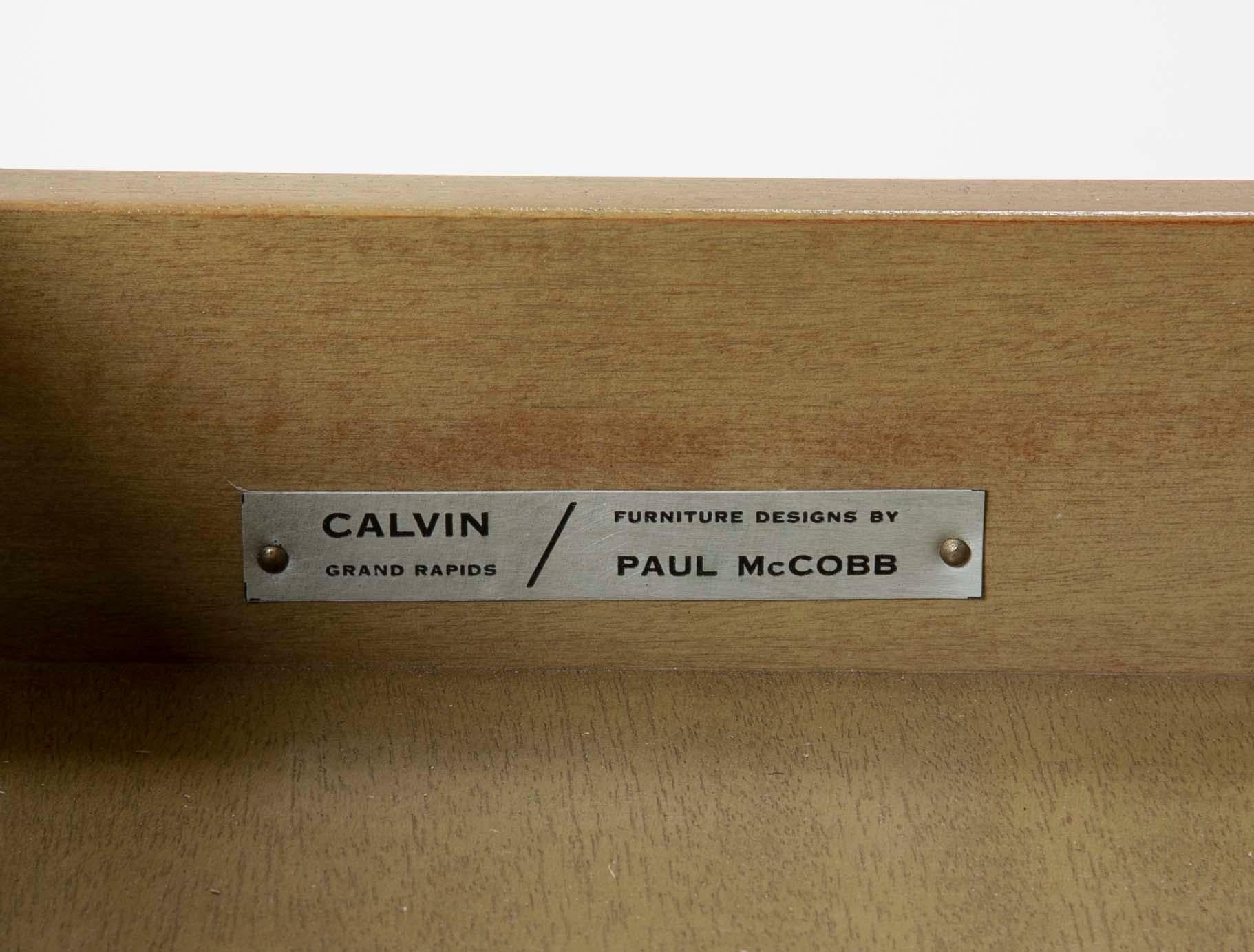 Travertine Top Mahogany Side Table Designed by Paul McCobb In Good Condition For Sale In Stamford, CT