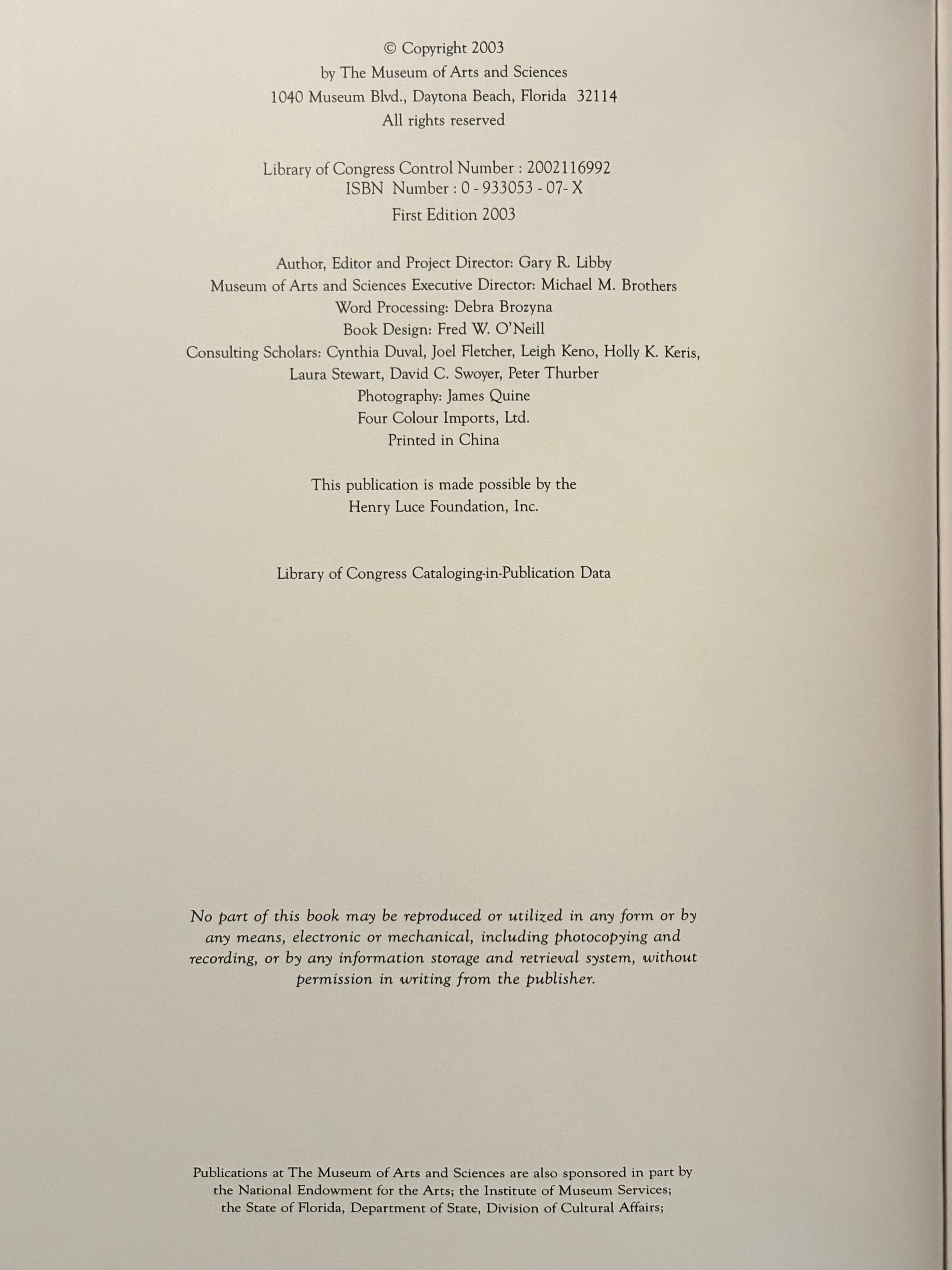 A Treasury of American Art par Gary R&R ART, sélections de la Collectional du Musée des Arts et des Sciences. Livre relié avec jaquette. Première édition publiée en 2003 par le Museum of Arts and Sciences de Daytona Beach, Floride. Illustré, 230