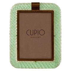 'A Treccia' Green Pulegoso Glass Picture Frame by Carlo Scarpa for Venini c.1938