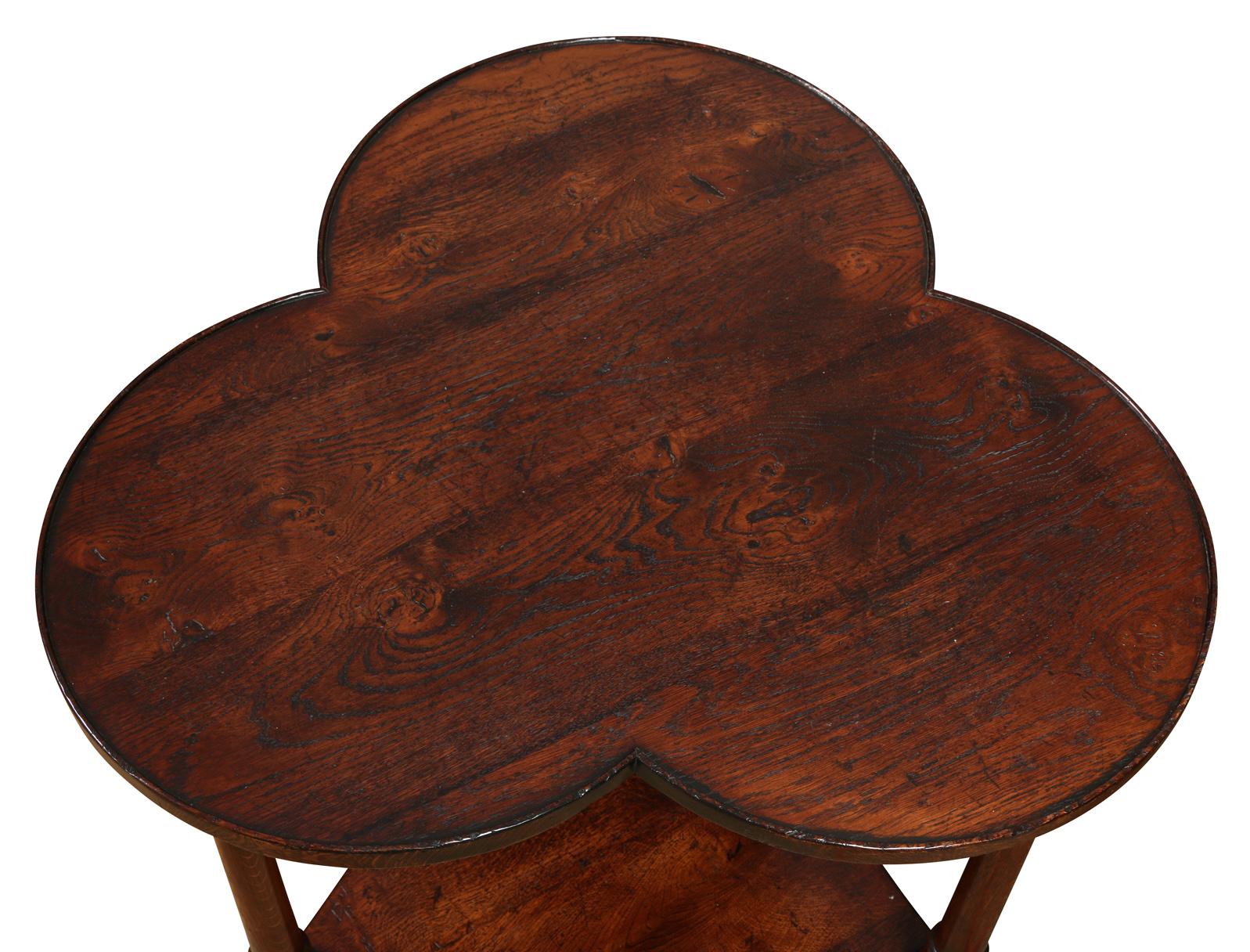 American A Trefoil Oak Table