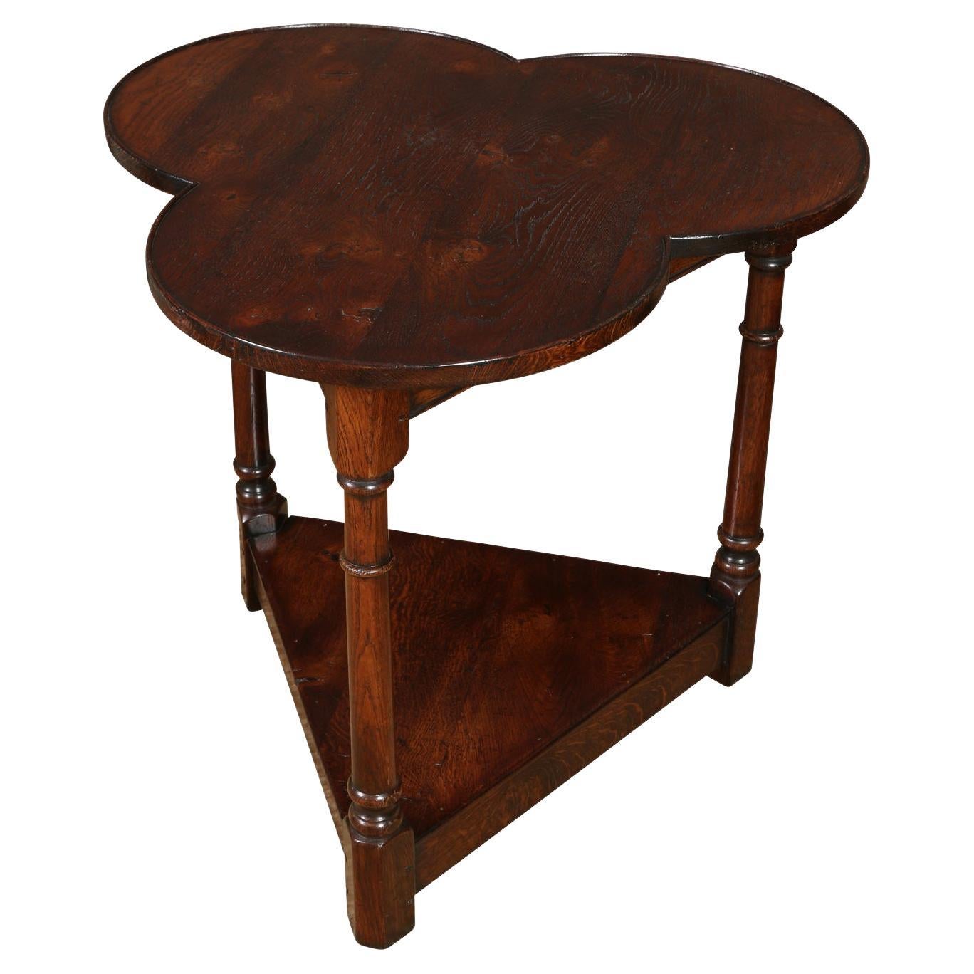 A Trefoil Oak Table
