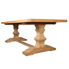A Trestle Dining Table in Reclaimed Wood