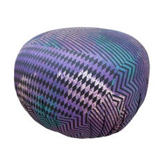 Trio of Mid Century Italian Modern Poufs or Ottomans, Set of 3